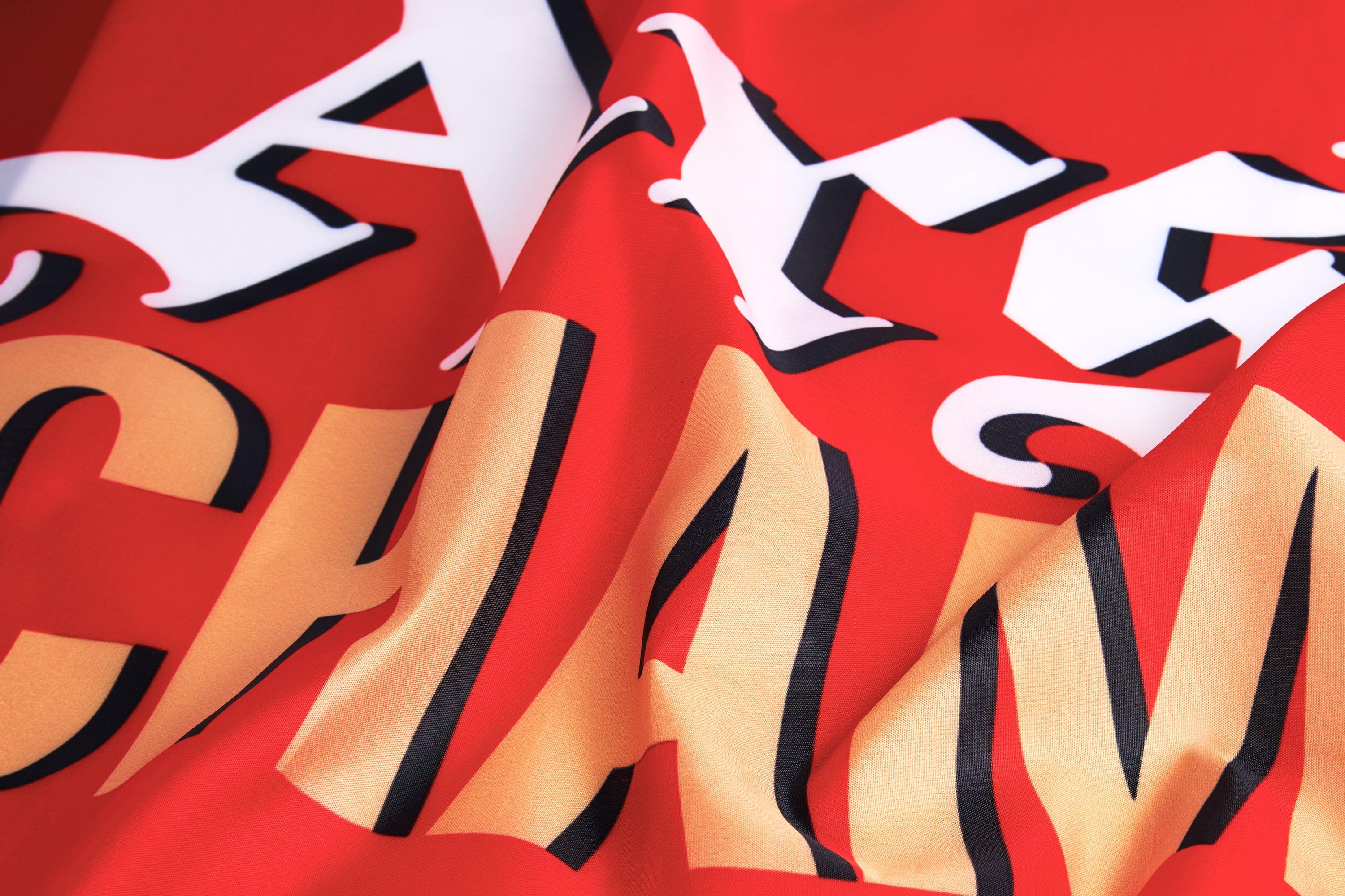 Arsenal Champions 25/26 Gothic Trophy Flag | Official Online Store