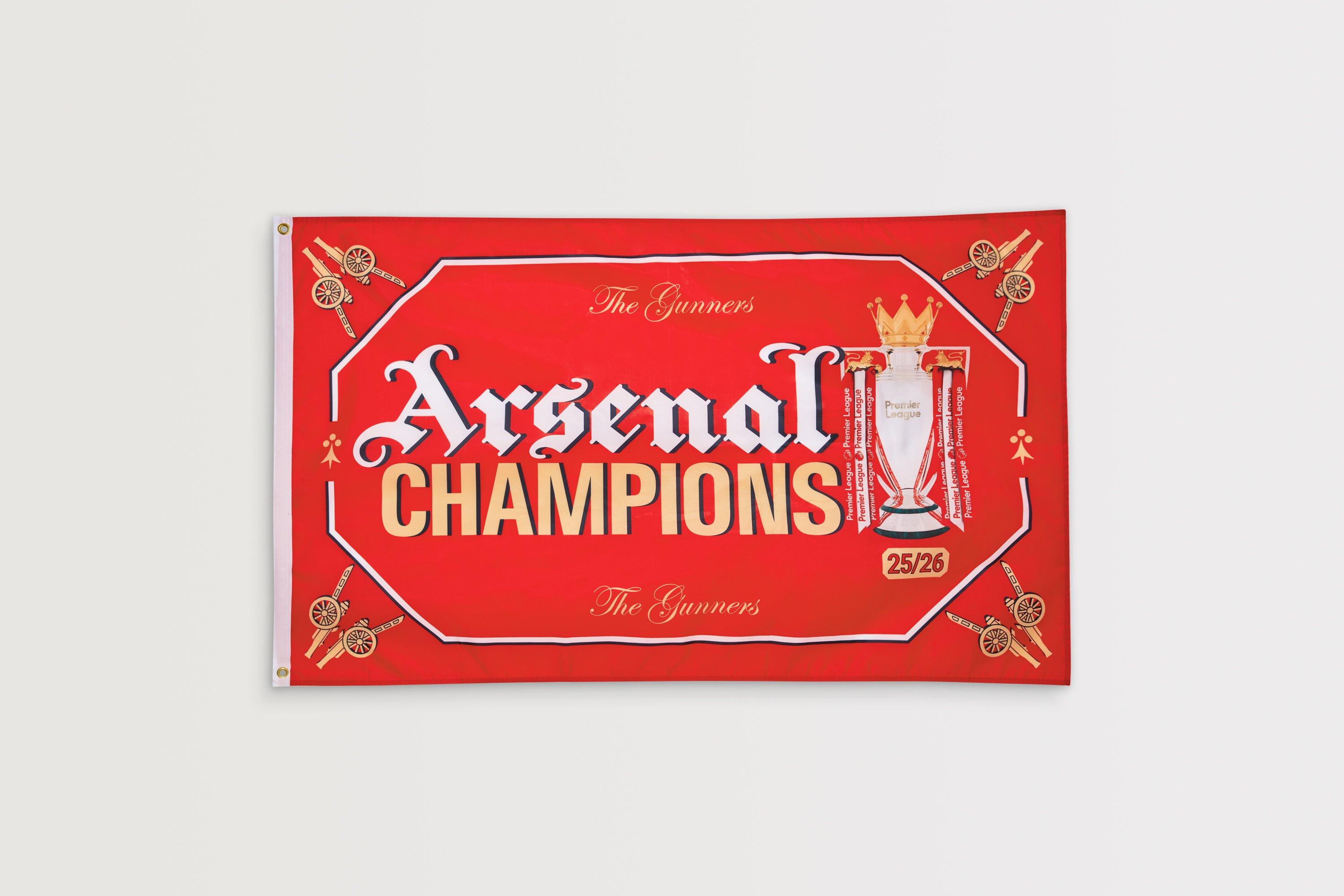 Arsenal FC 25/26 Champions優勝記念フラッグ　アーセナル Arsenal FC 25/26 Champions優勝記念フラッグ アーセナル Arsenal