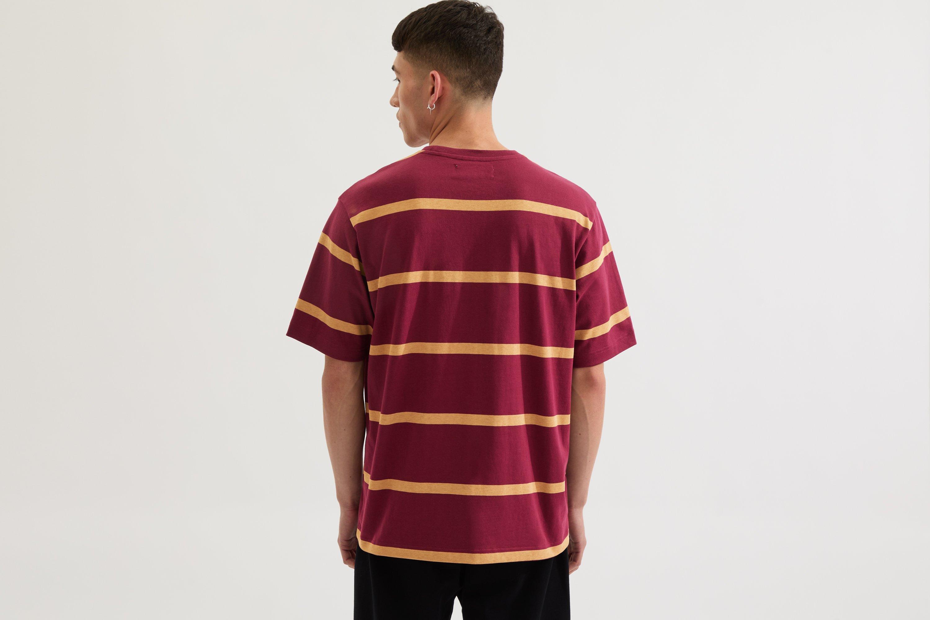 Arsenal North London Classic Burgundy Striped T-Shirt | Official