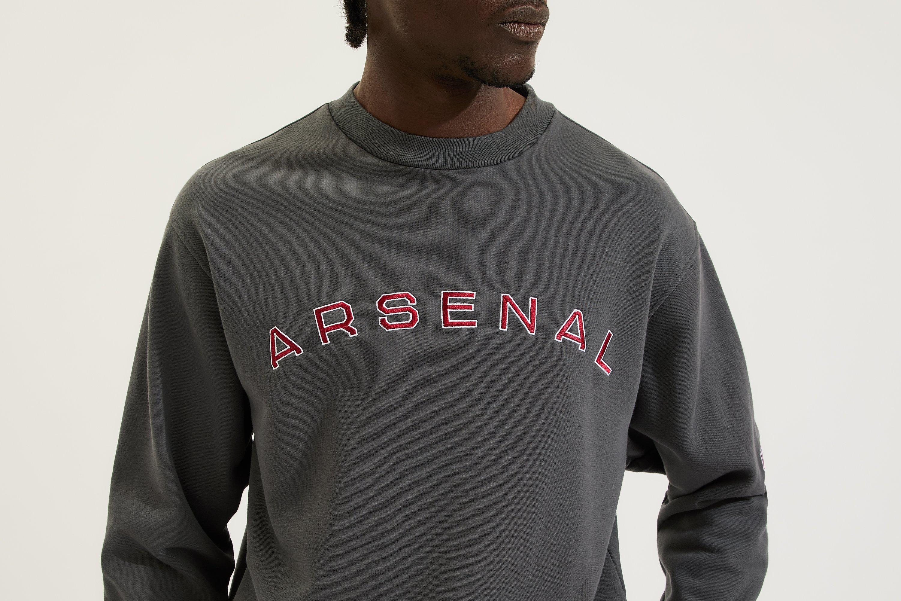 Arsenal Classics Grey Stadium Sweatshirt | Official Online Store