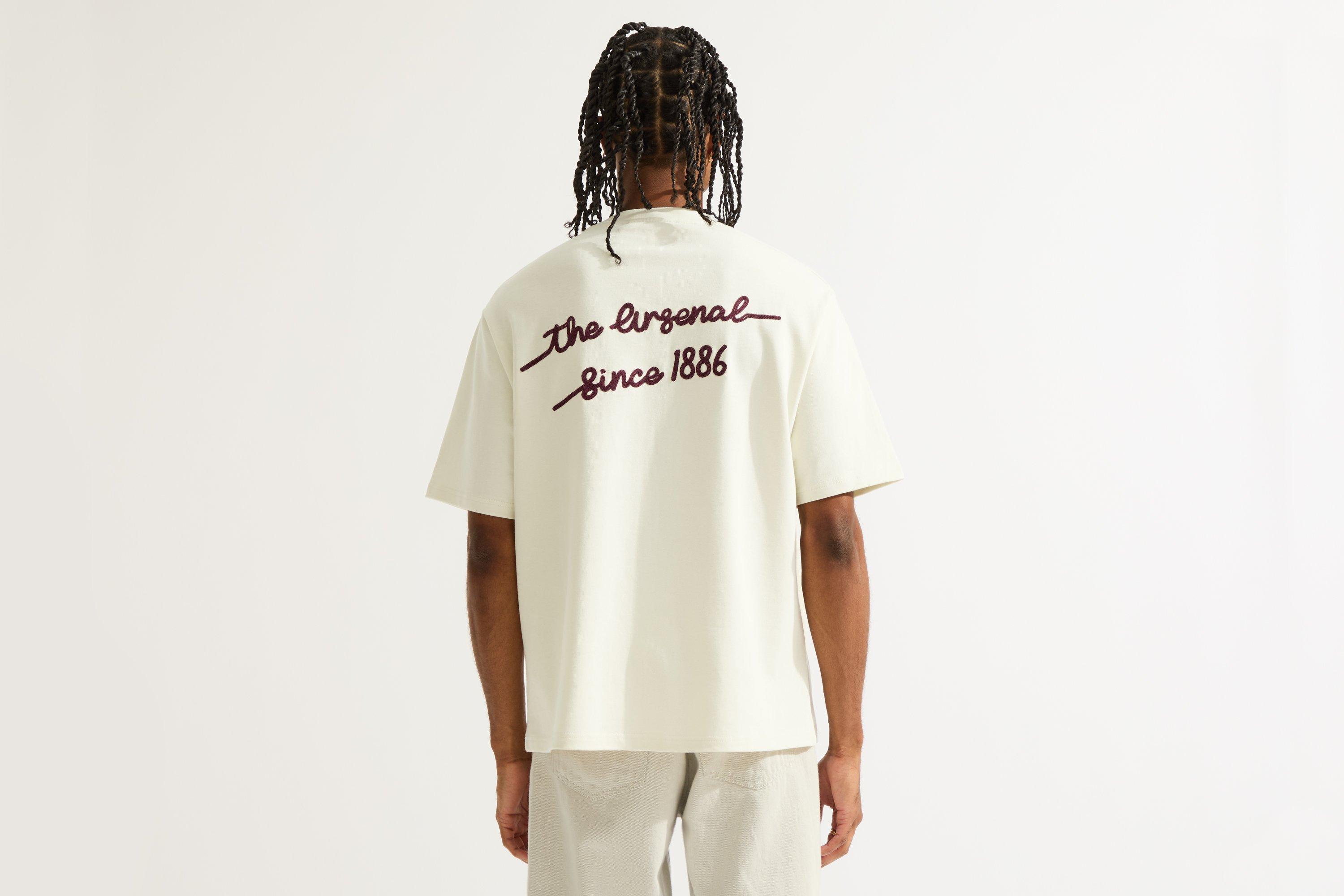 Arsenal Classics White Lineout T-Shirt | Official Online Store