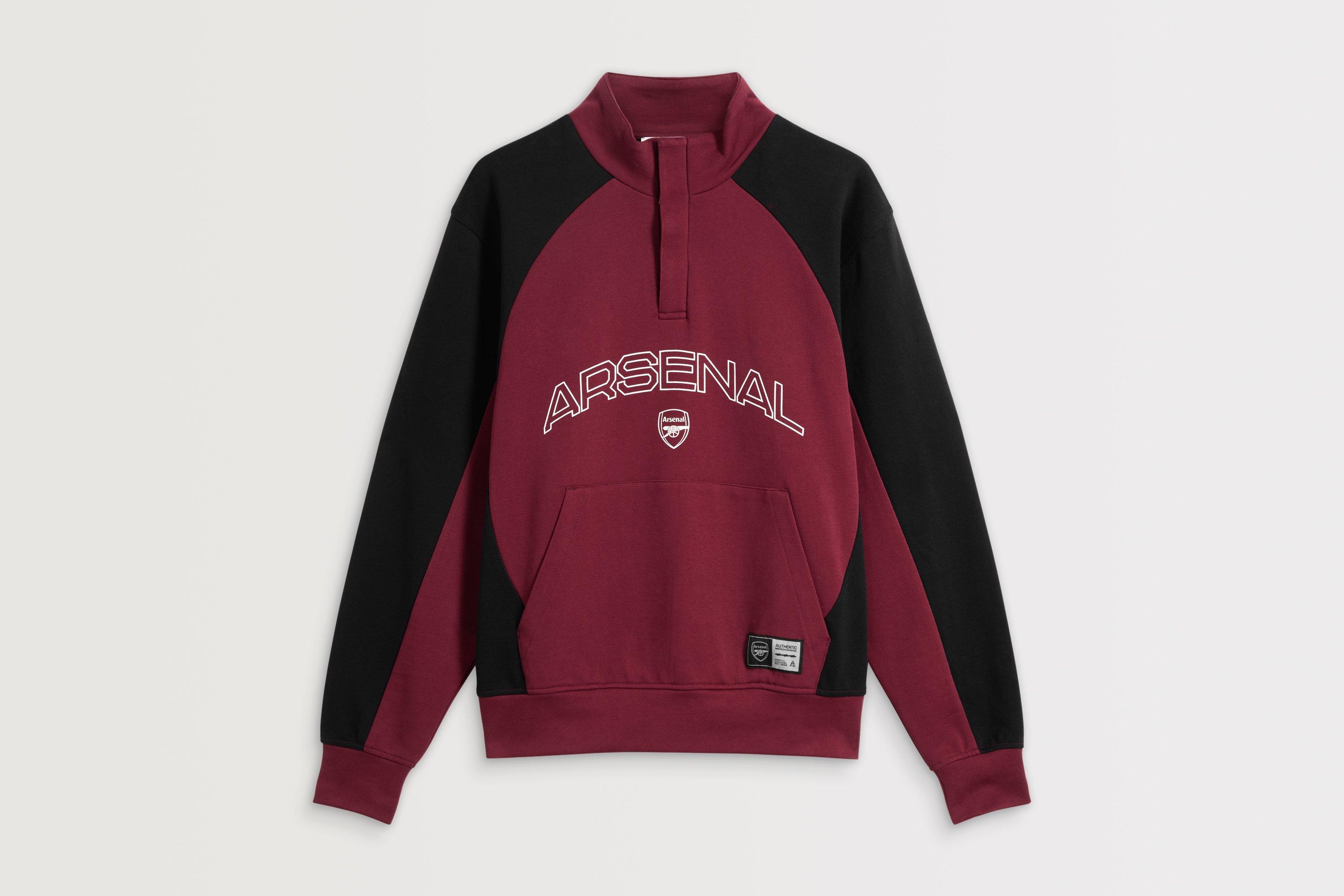Arsenal Matchday Burgundy 1/4 Zip Sweatshirt | Official Online Store