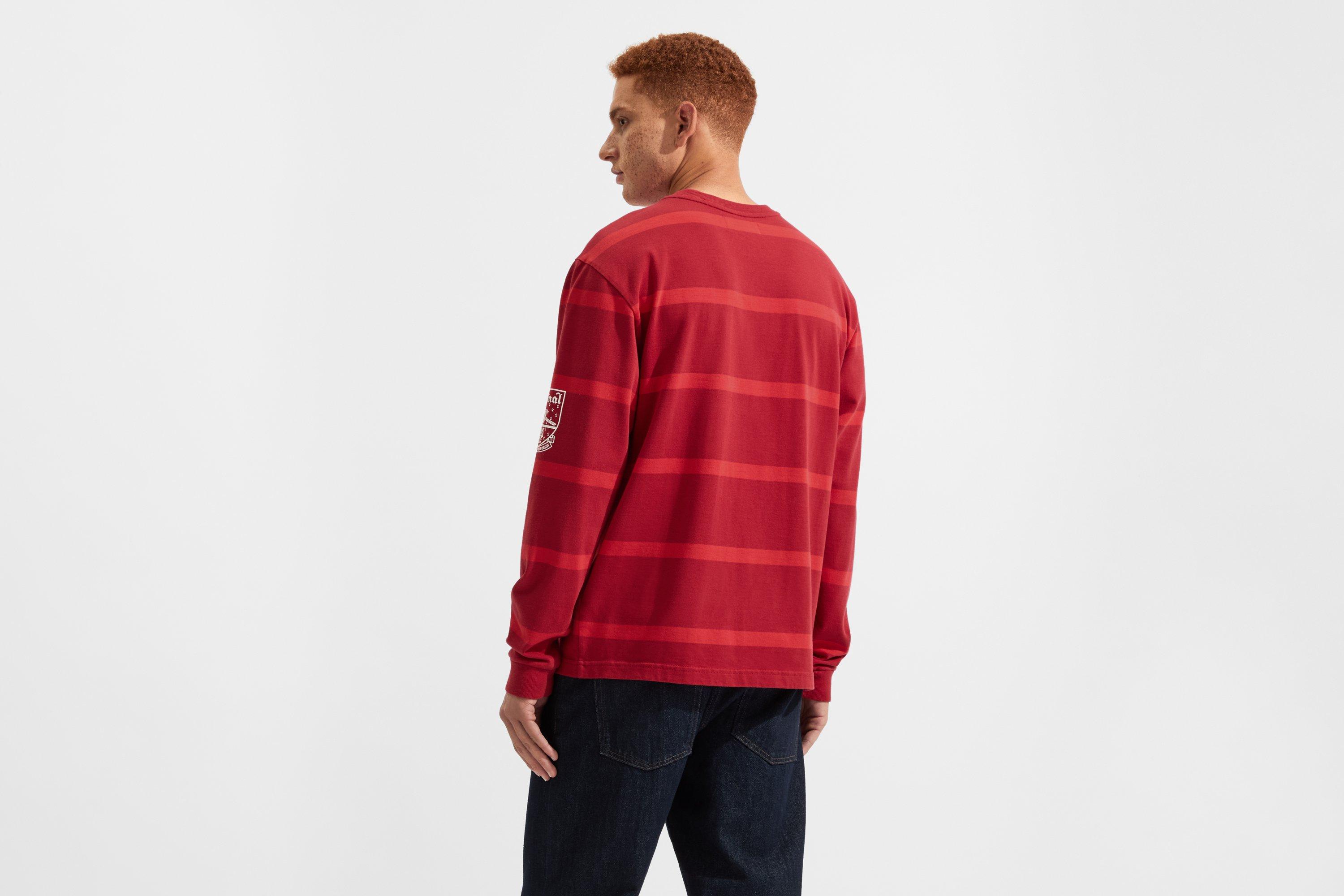 Arsenal Classics Red Northbank Long Sleeved T-Shirt | Official