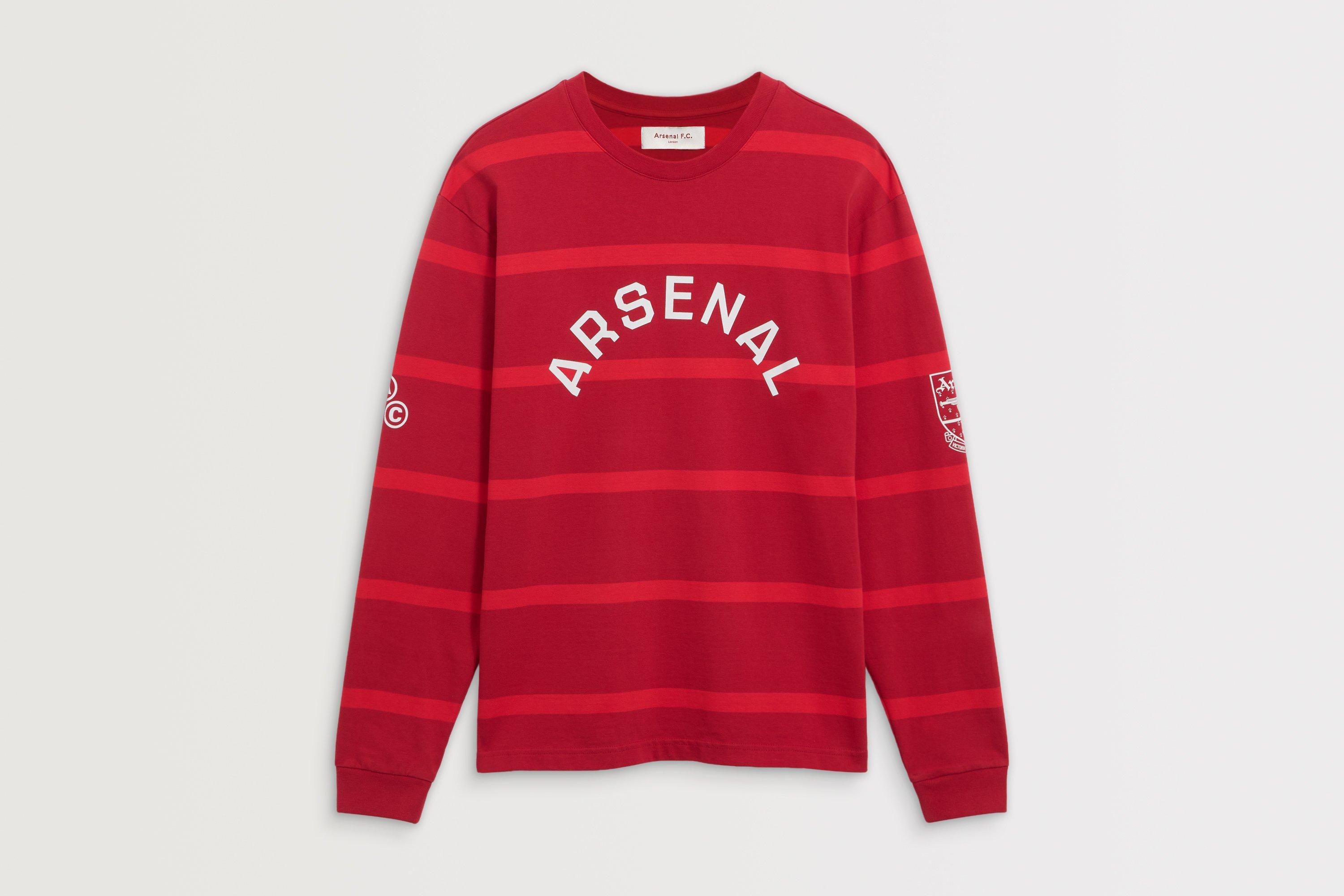 Arsenal Classics Red Northbank Long Sleeved T-Shirt | Official