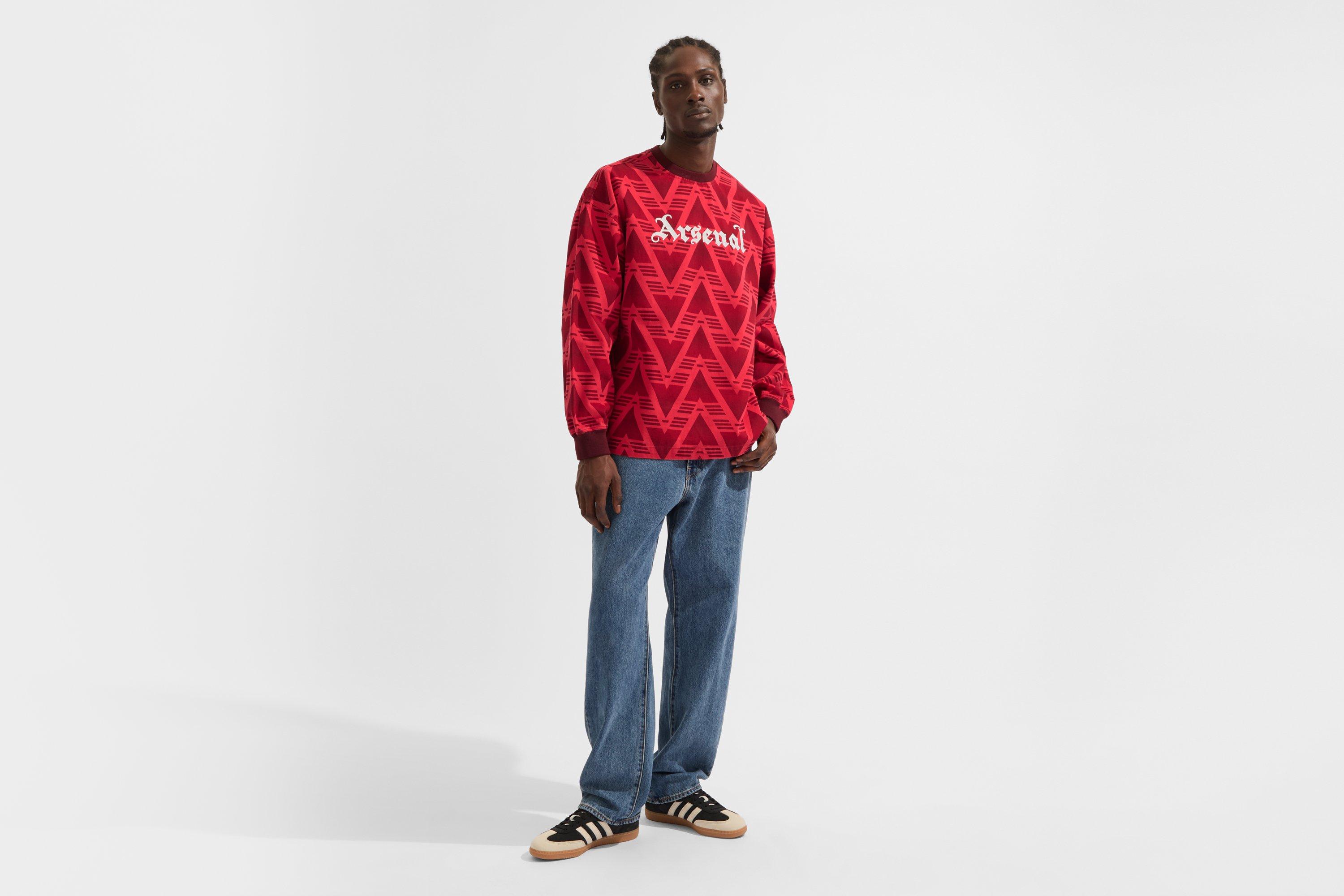 Arsenal Classics Red Bruised Banana Drill Sweatshirt | Official