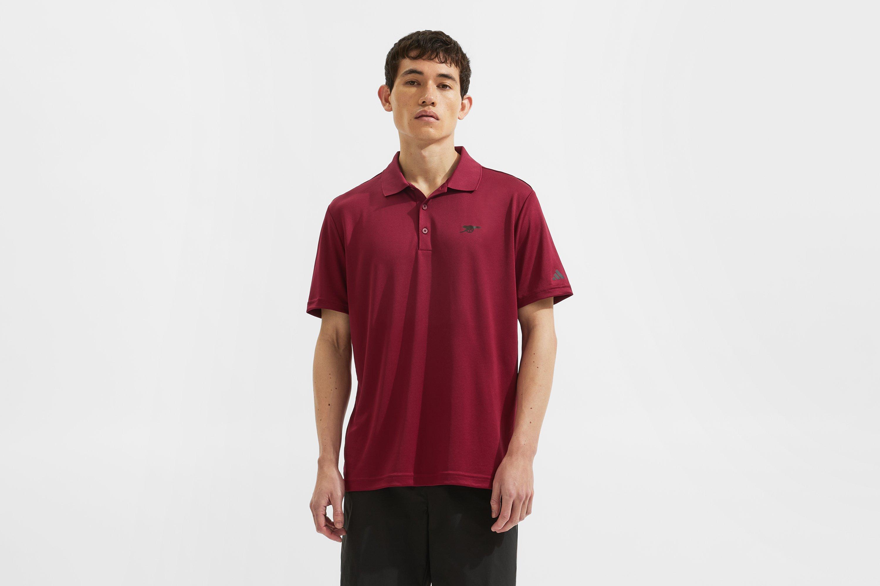 Arsenal adidas Golf Burgundy Performance Polo Shirt | Official