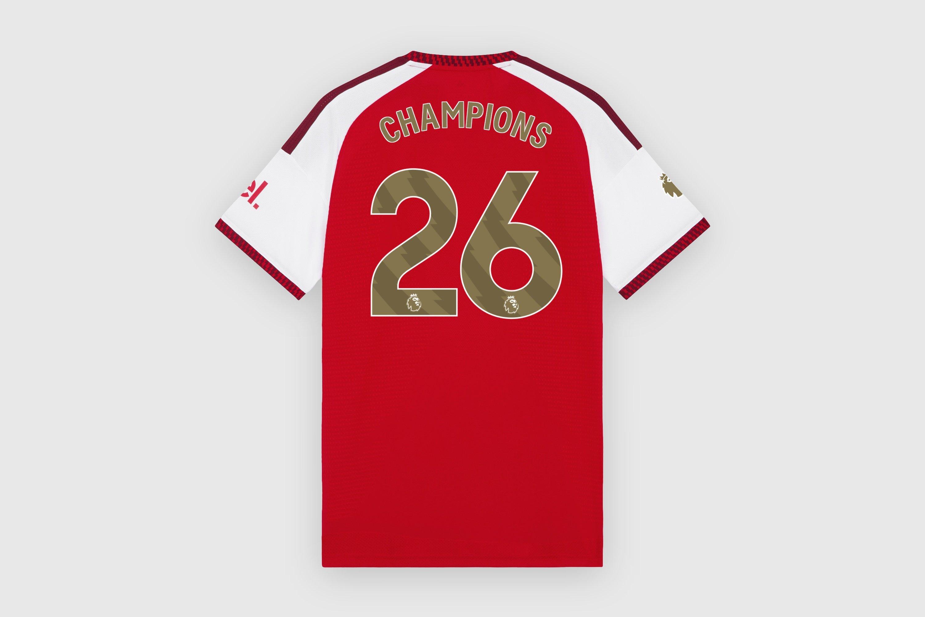 Arsenal adidas Premier League Champions Authentic Home Shirt