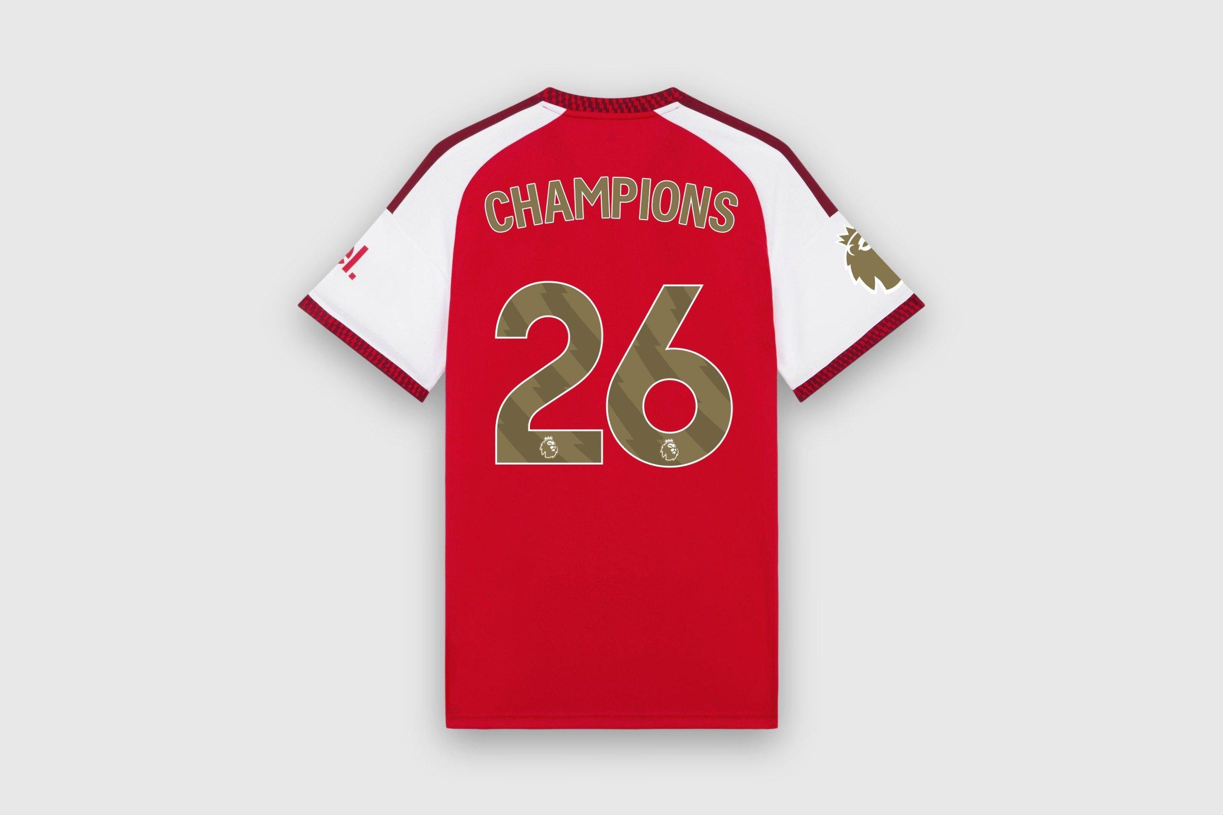 Arsenal adidas Premier League Champions Home Shirt | Official