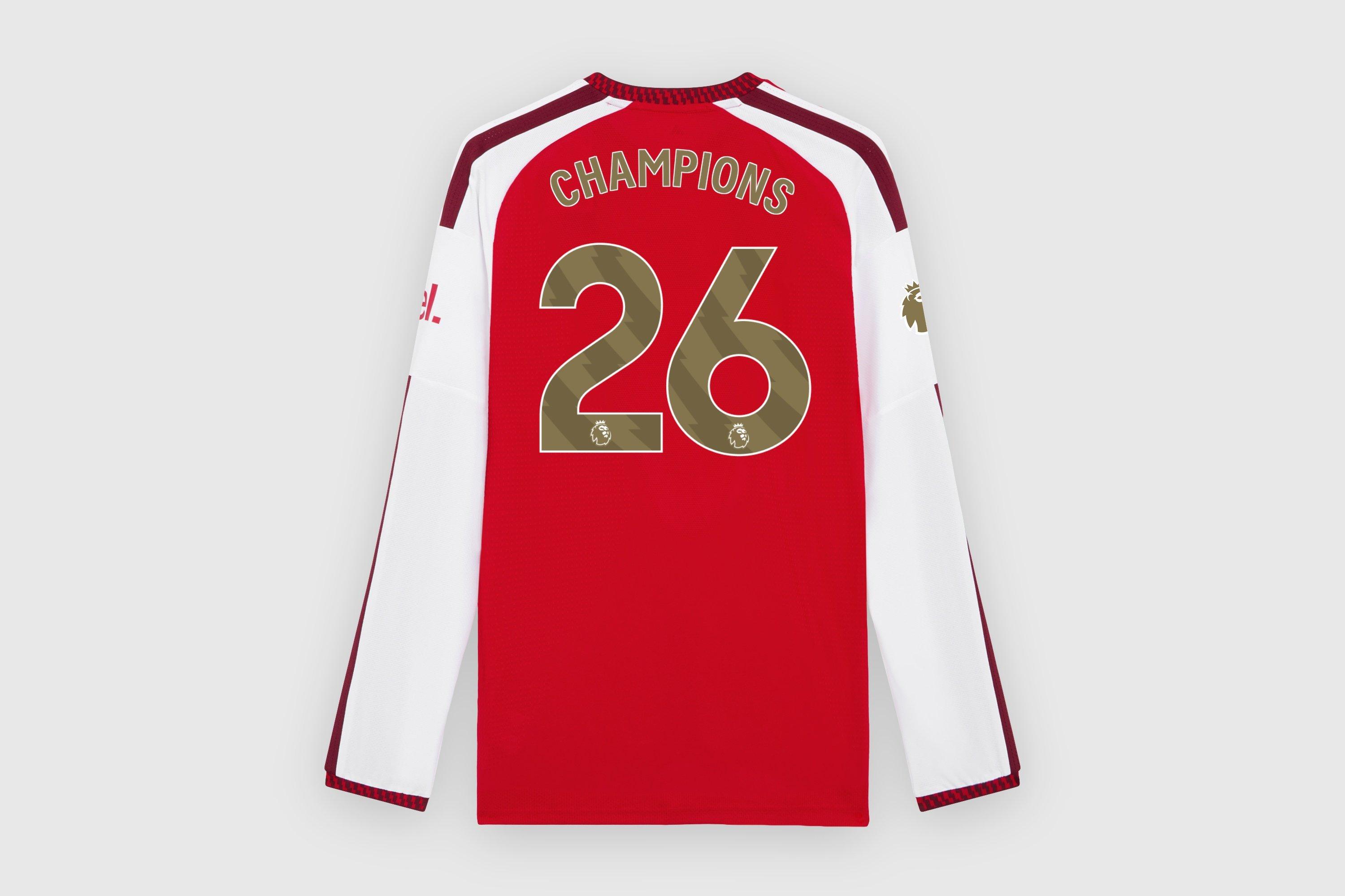 Arsenal adidas Premier League Champions Long Sleeved Authentic