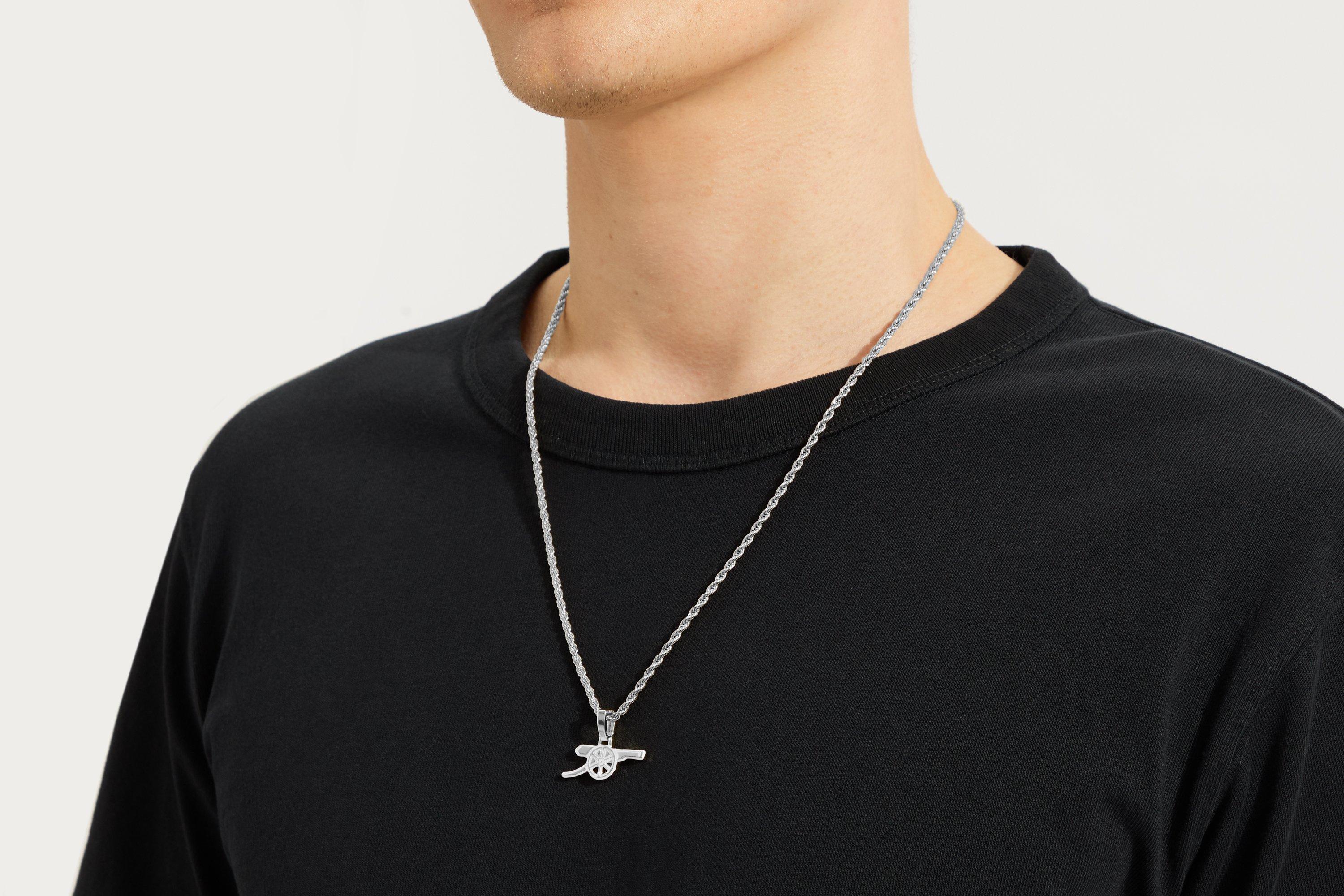 Arsenal White Gold Plated Cannon and Chain | Official Online Store