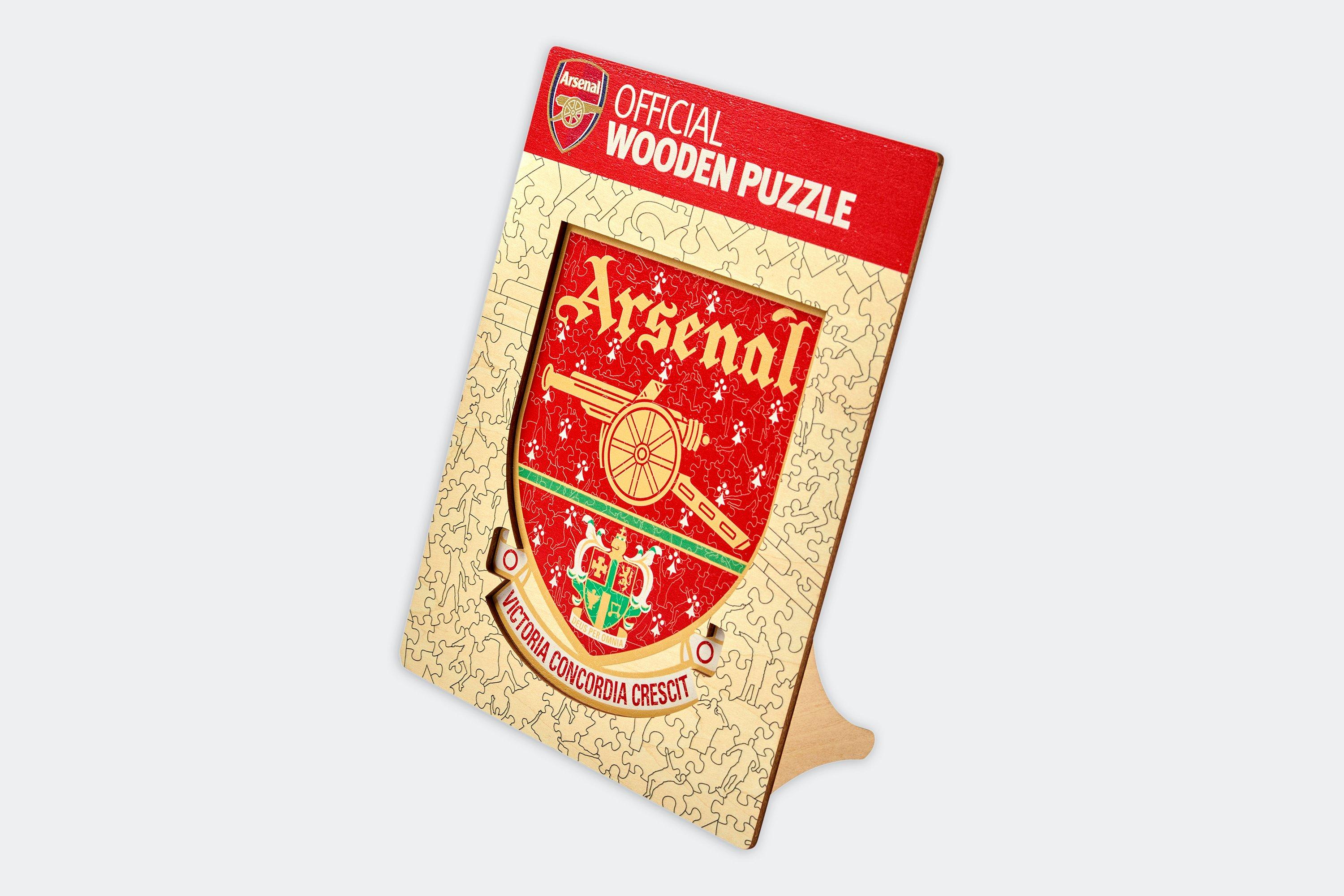 ❤️本日最低価格❤️アーセナル❤️ジグゾーパズル　サッカープレミアリーグ Arsenal Small Retro Crest Wooden Puzzle | Official Online Store