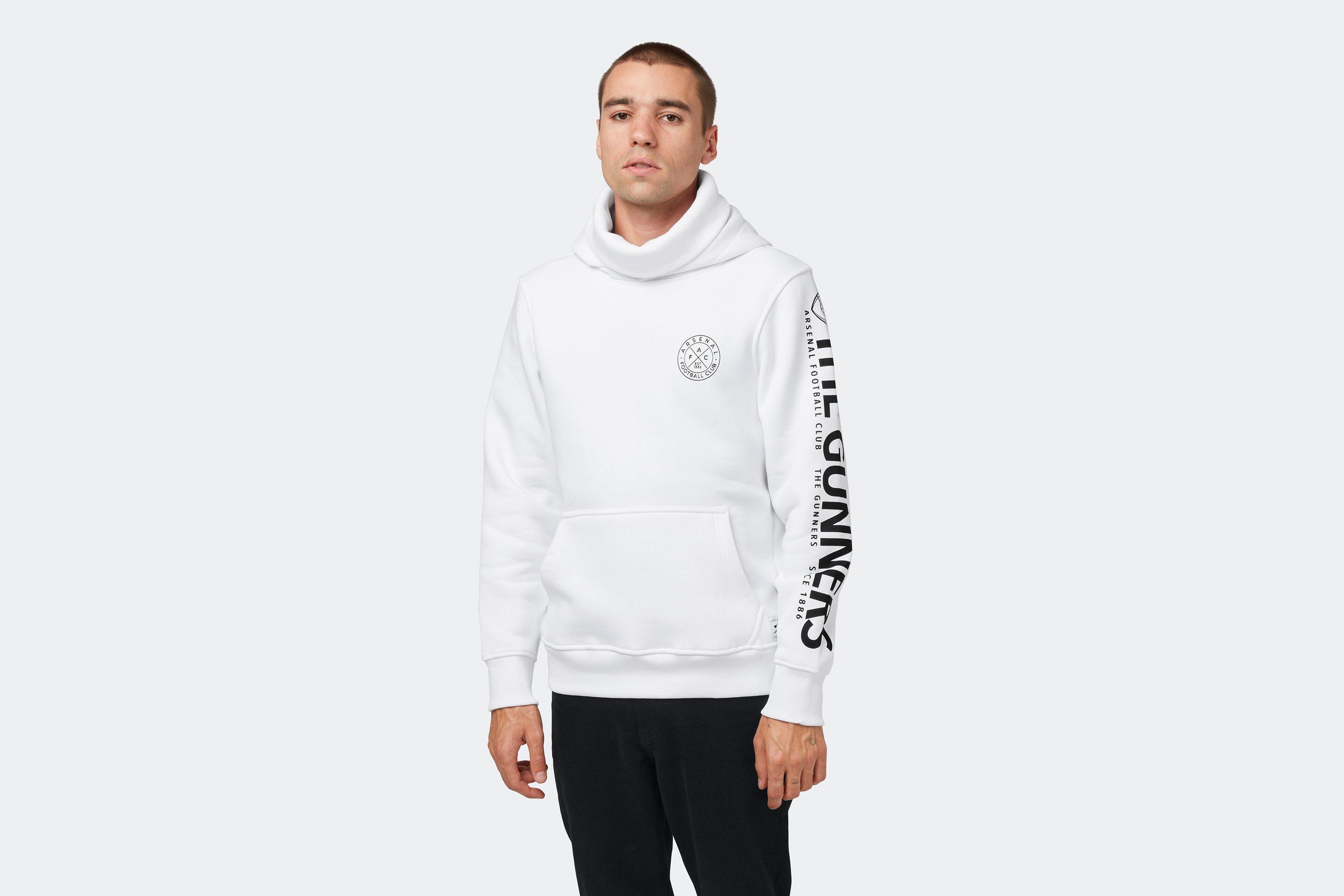 Arsenal 1886 White Snood Hoodie