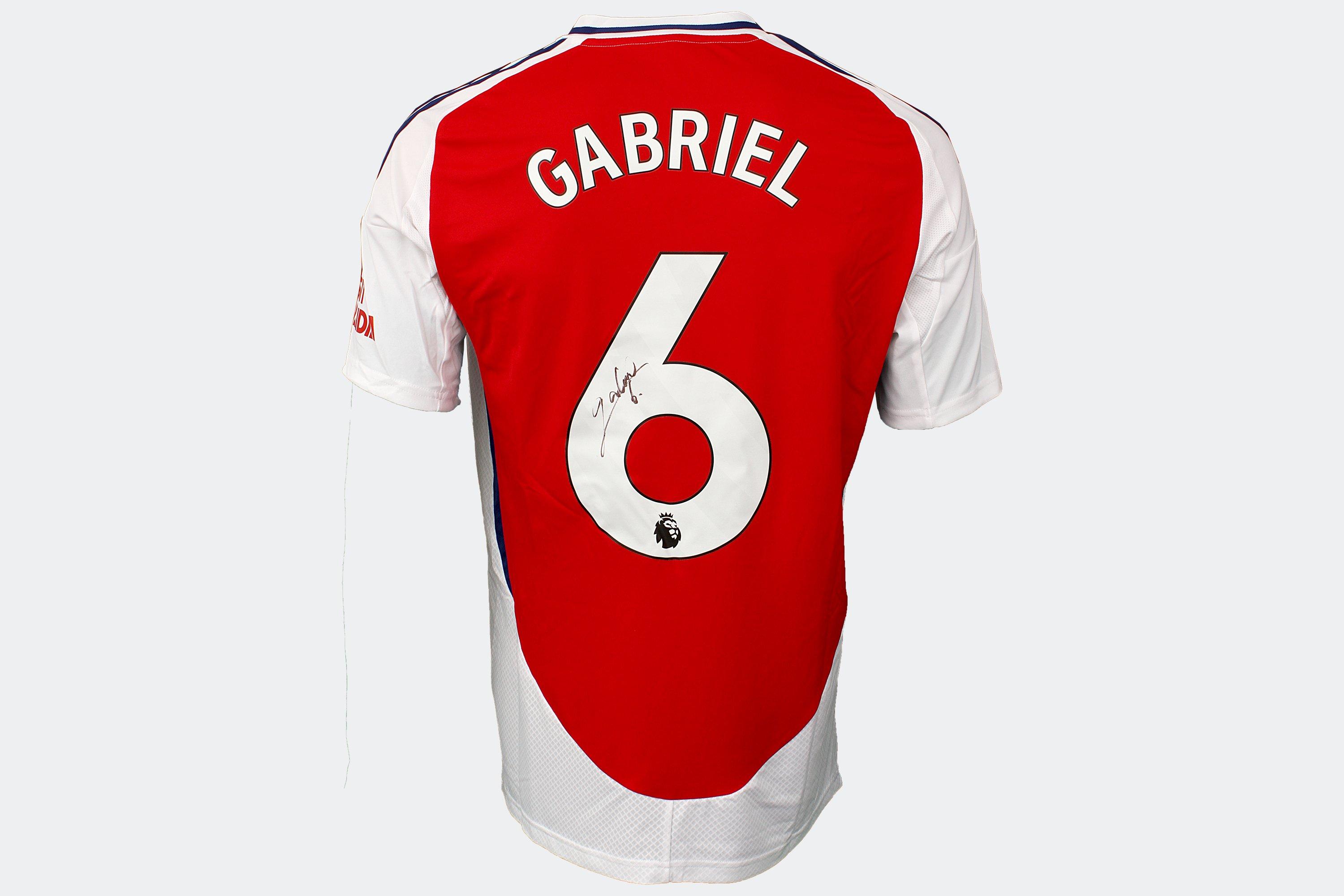 Arsenal 24/25 Home Boxed Signed Shirt GABRIEL | Official Online Store