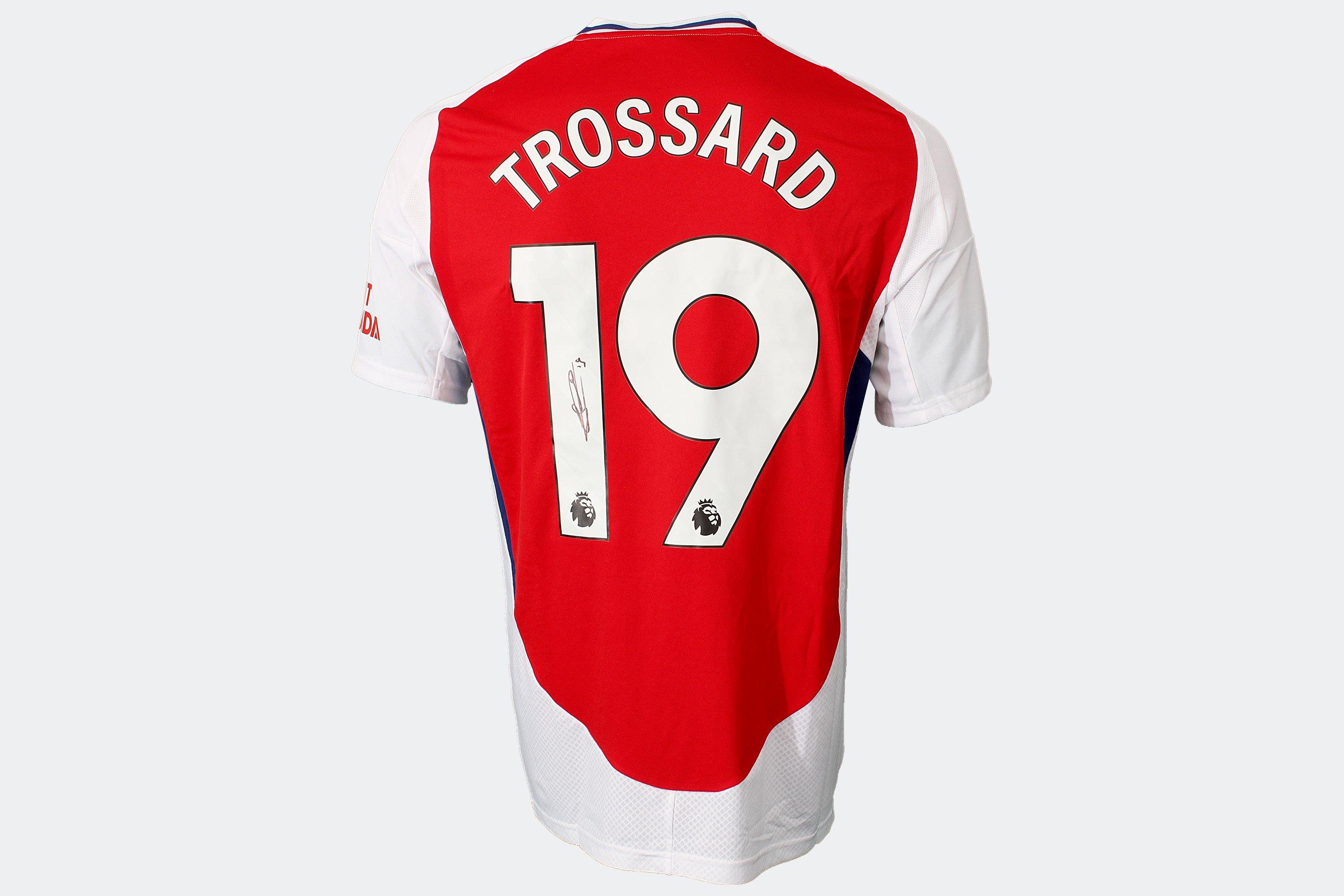 Arsenal 24/25 Home Boxed Signed Shirt TROSSARD | Official Online Store