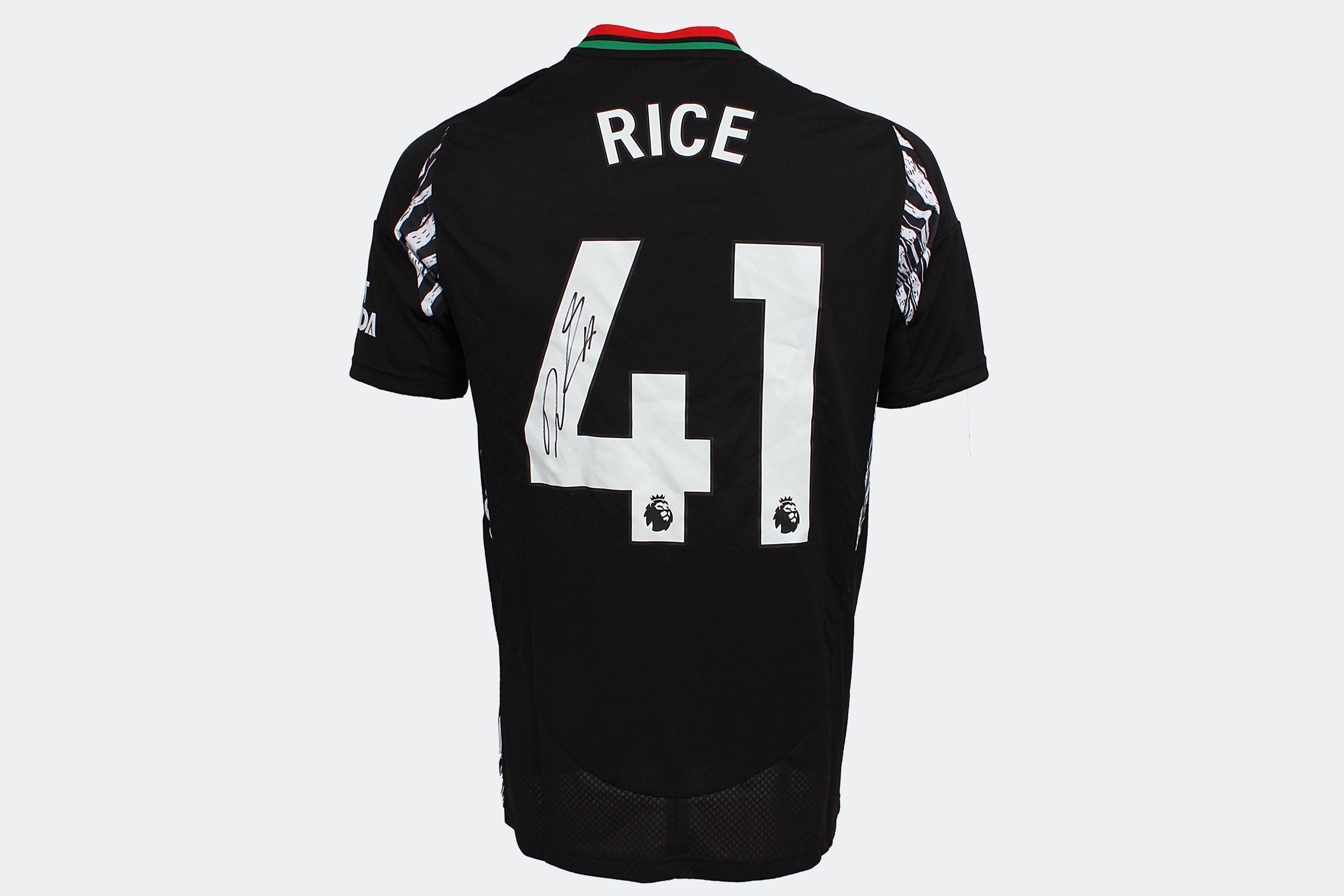Arsenal 24/25 Away Boxed Signed Shirt RICE | Official Online Store