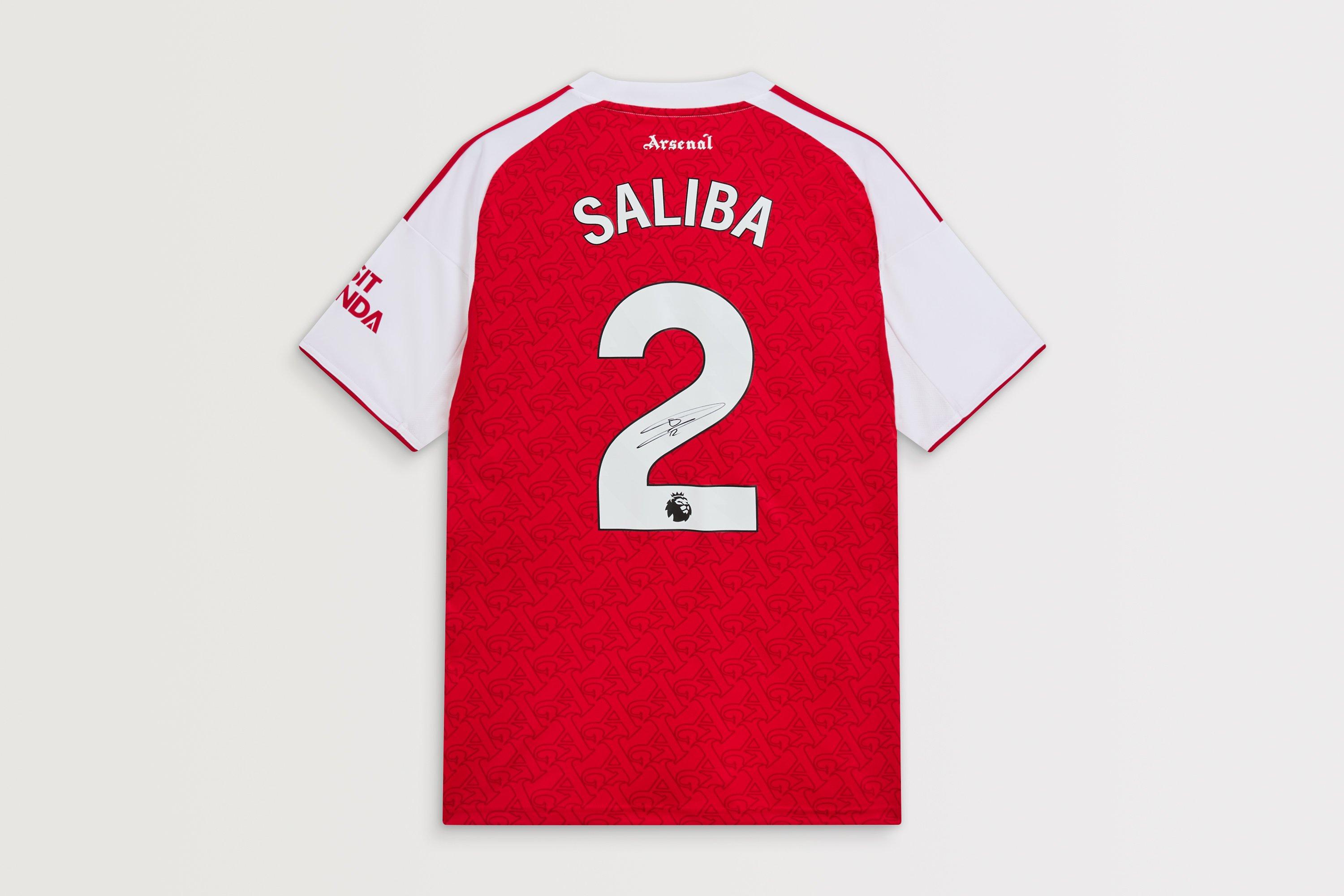 Arsenal 25/26 Home Boxed Signed Shirt SALIBA | Official Online Store