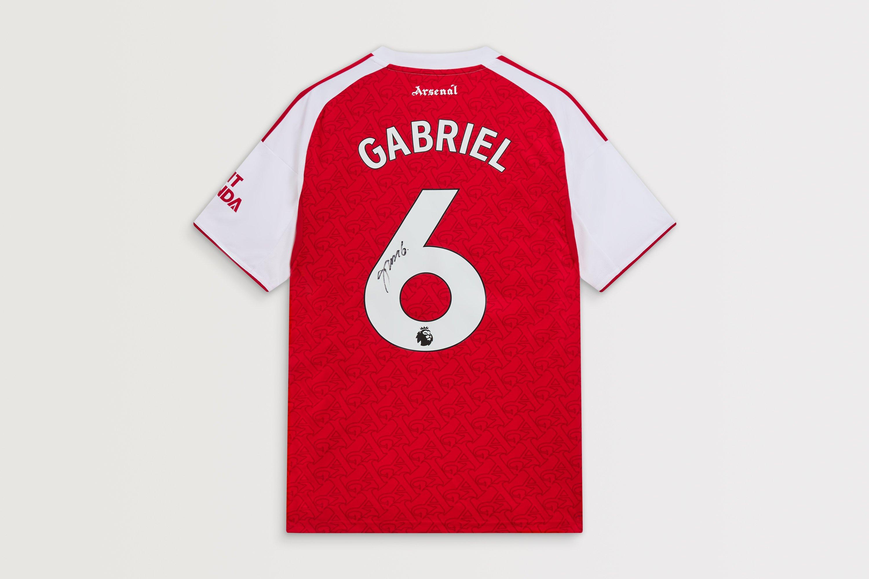 Arsenal 25/26 Home Boxed Signed Shirt GABRIEL | Official Online Store