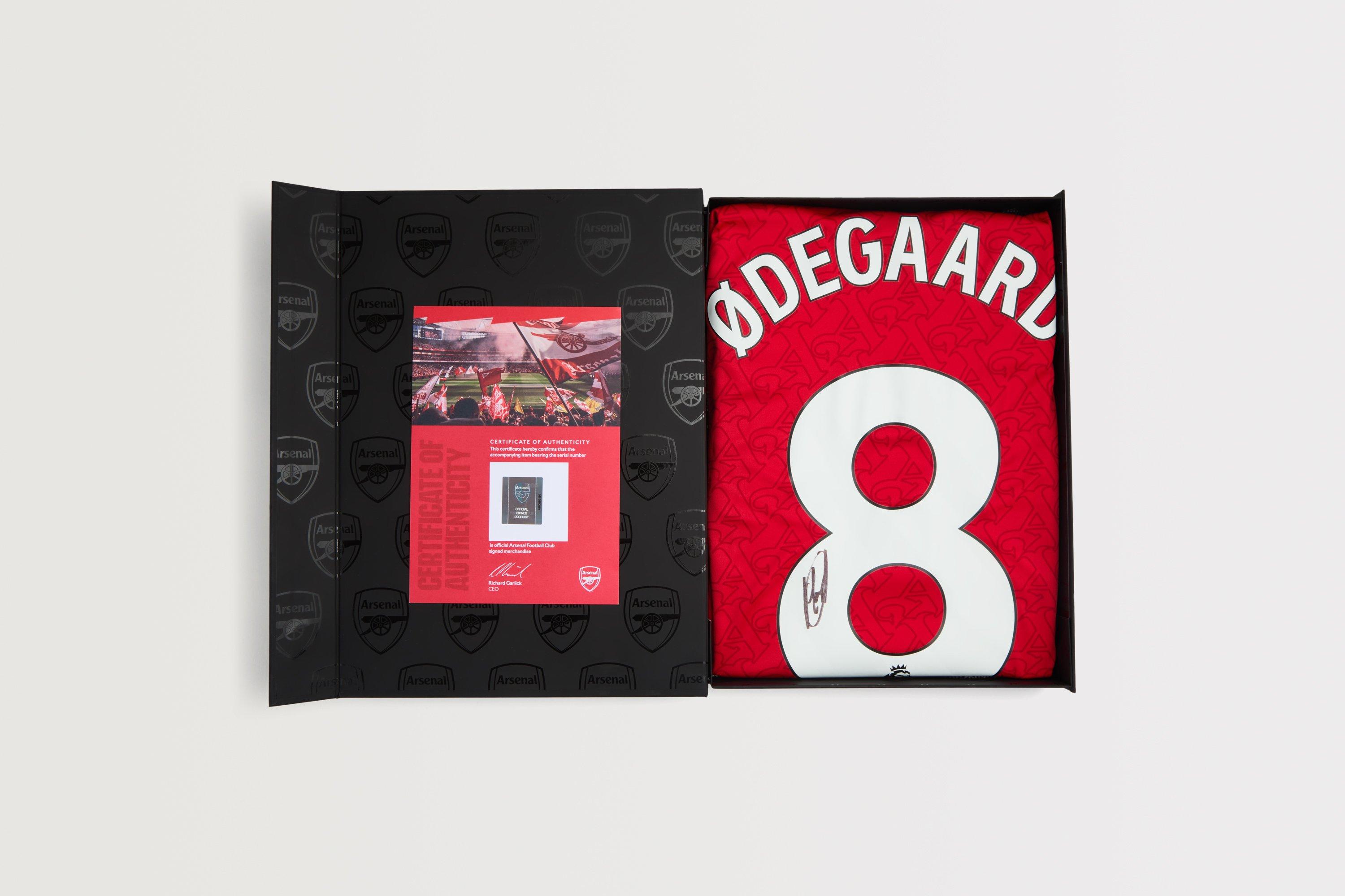 Arsenal 25/26 Home Boxed Signed Shirt ODEGAARD | Official Online Store