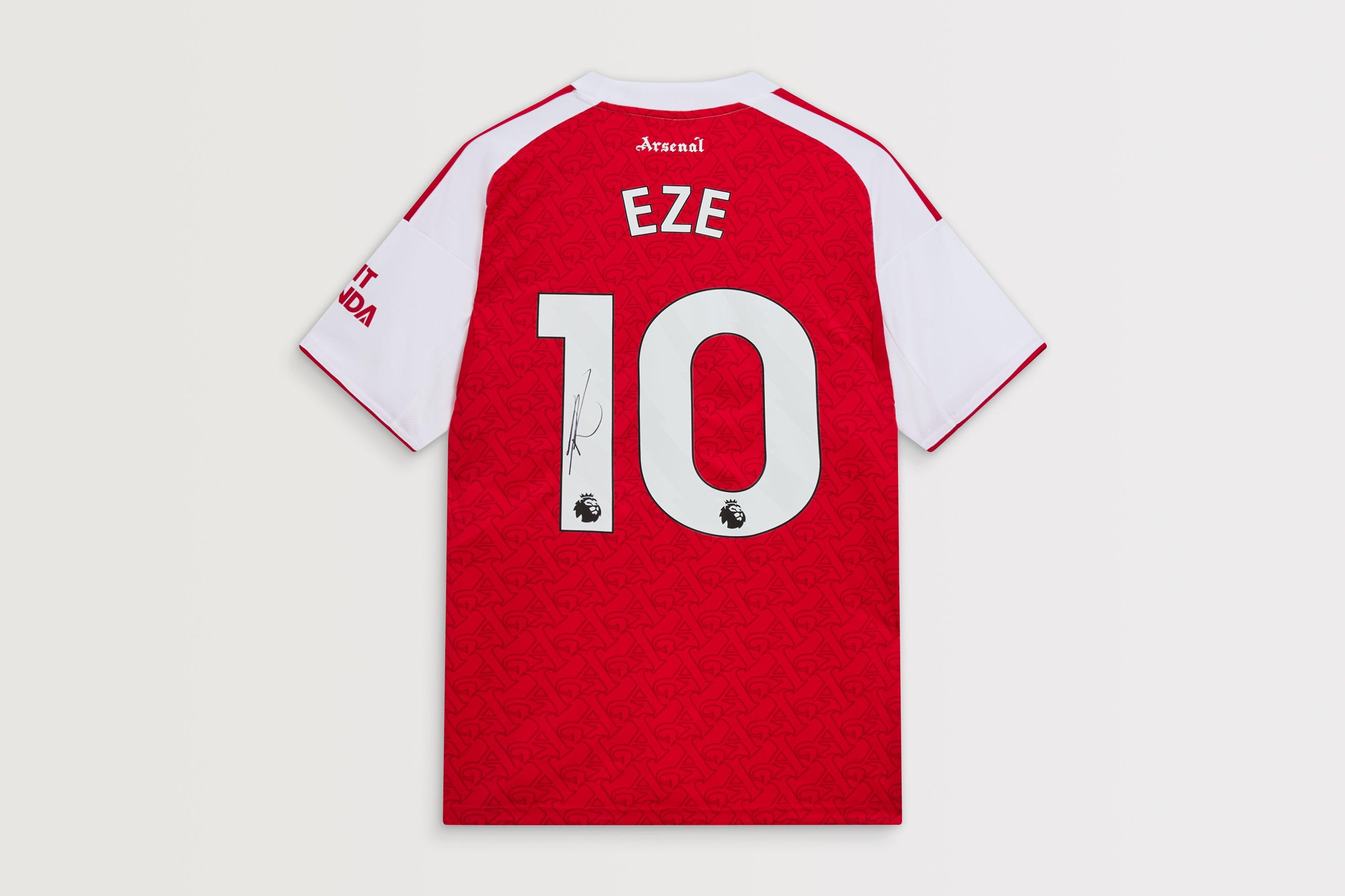 Arsenal 25/26 Home Boxed Signed Shirt EZE | Official Online Store
