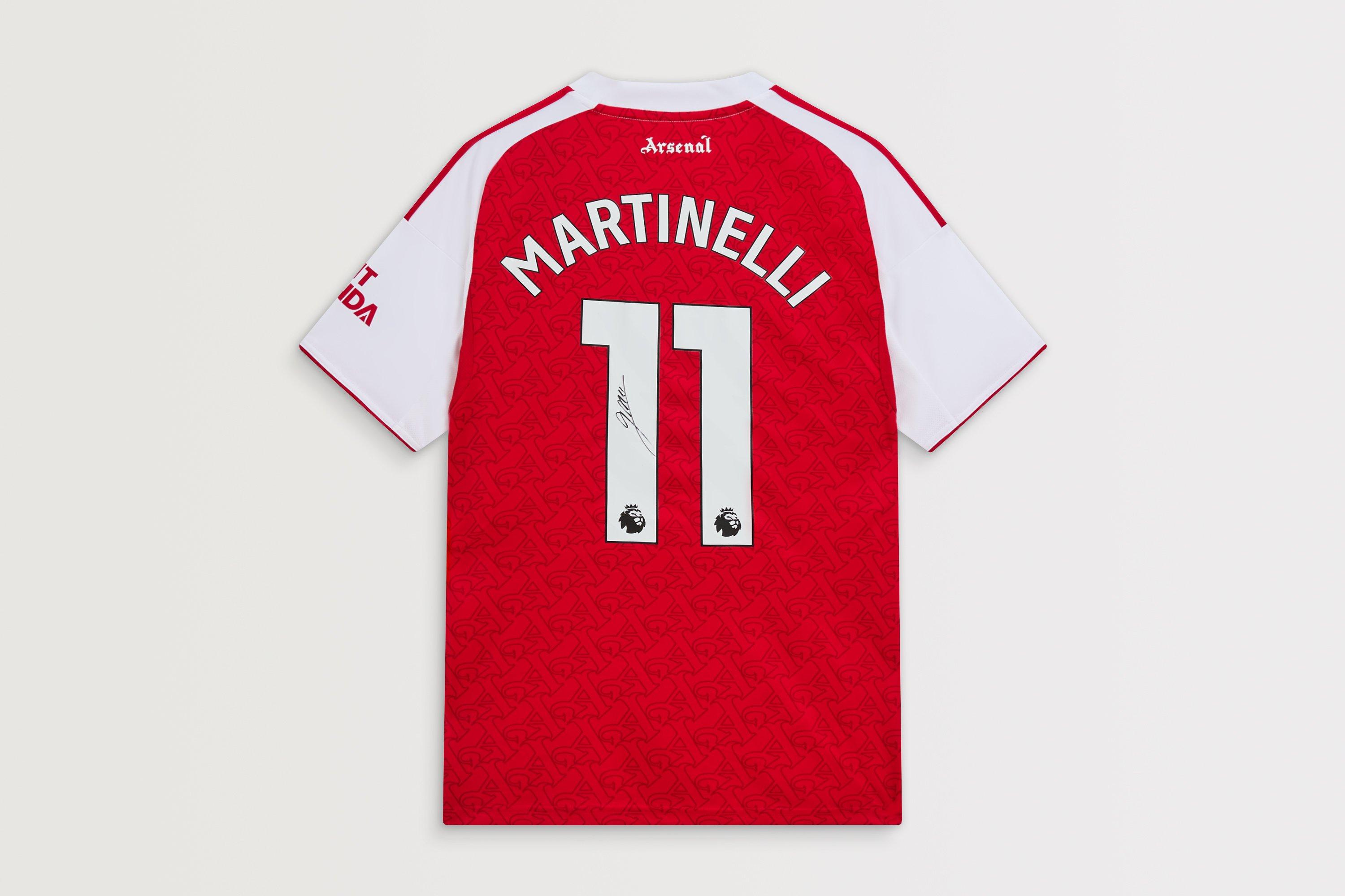 Arsenal 25/26 Home Boxed Signed Shirt MARTINELLI | Official Online