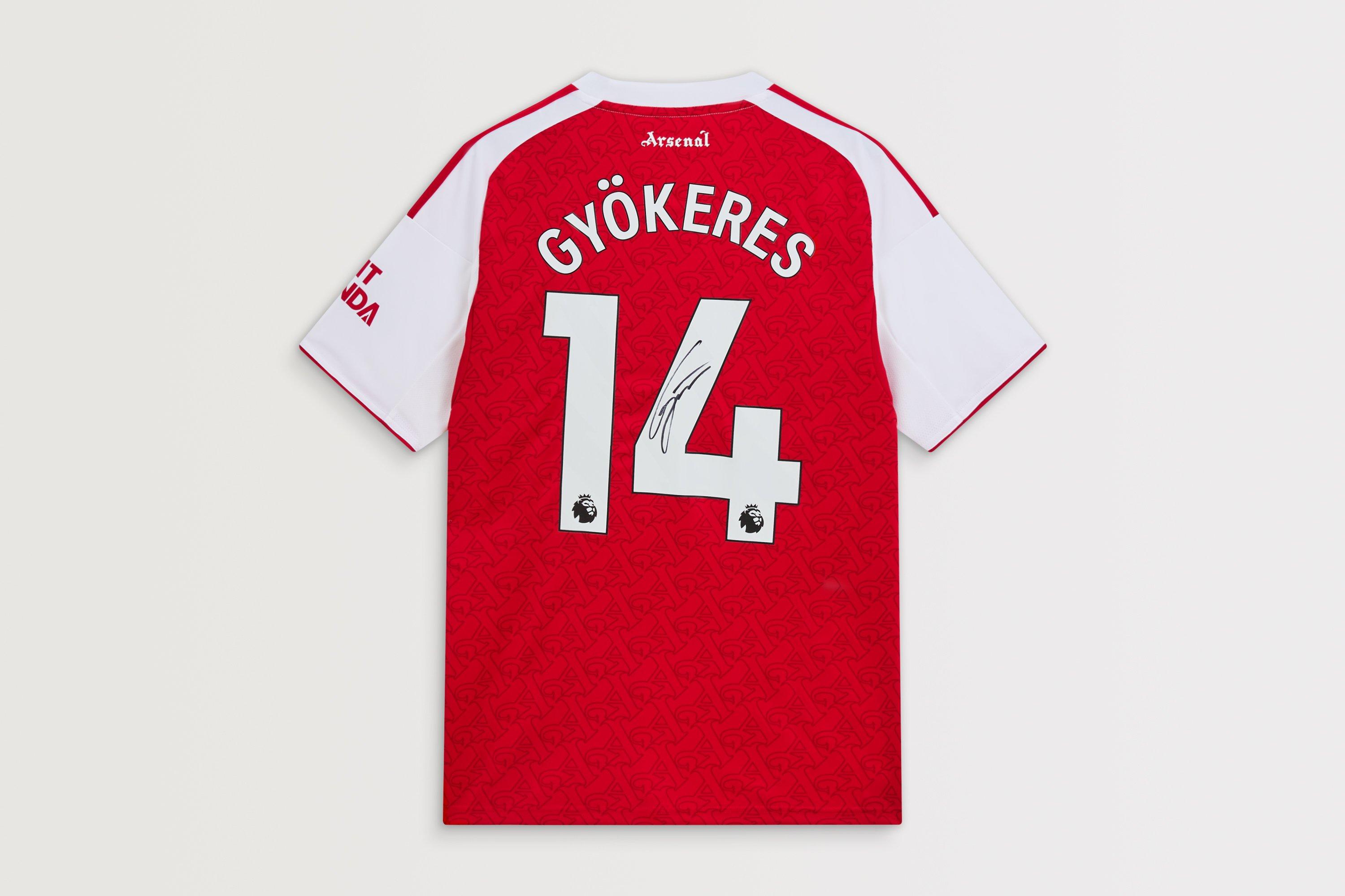 Arsenal 25/26 Home Boxed Signed Shirt GYOKERES | Official Online Store