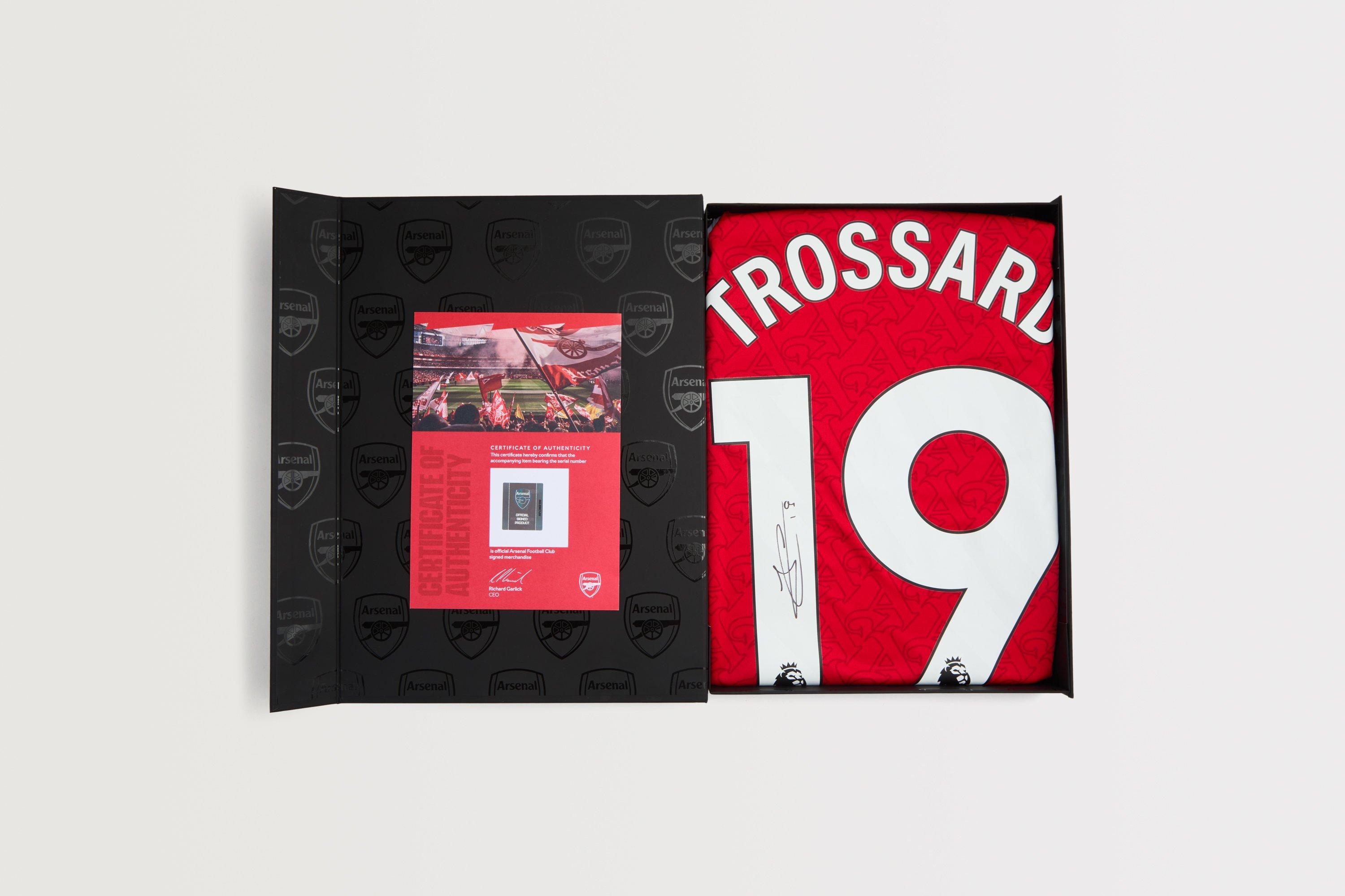 Arsenal 25/26 Home Boxed Signed Shirt TROSSARD | Official Online Store