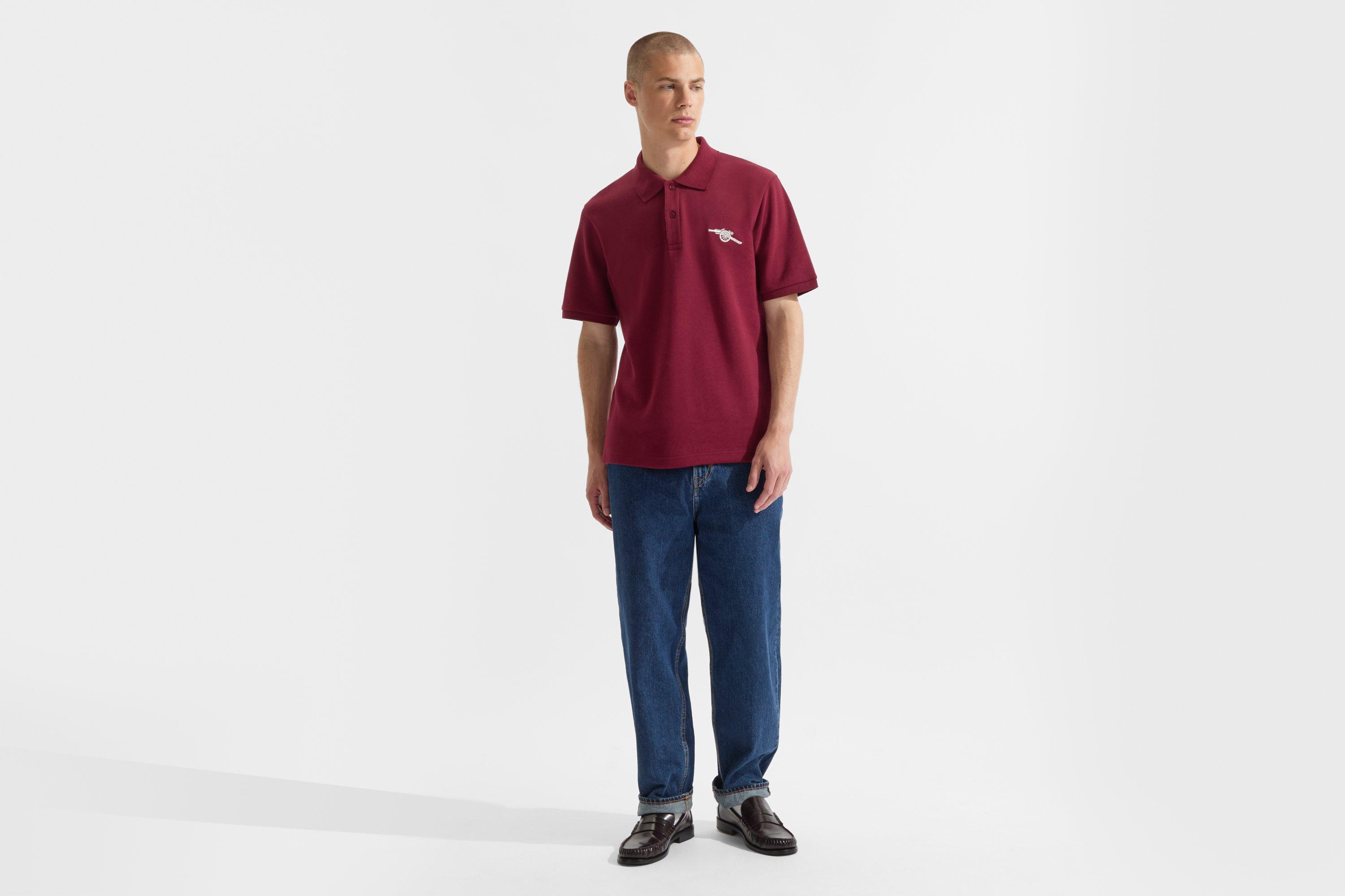 Arsenal Essentials Burgundy Polo Shirt | Official Online Store