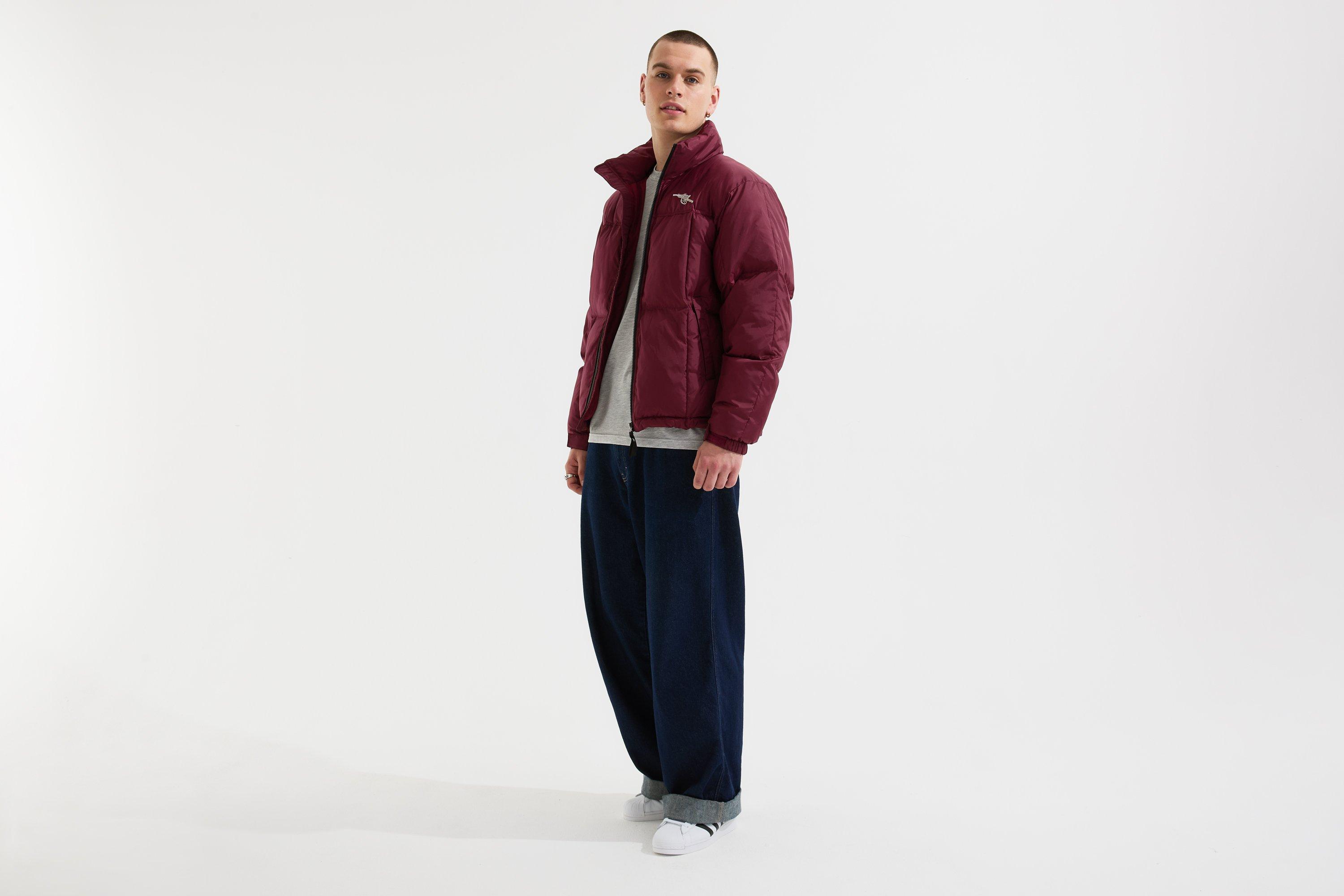 タグ付　アーセナル パファー ダウンジャケット バーガンディ Arsenal Burgundy Cannon Puffer Jacket | Official Online Store