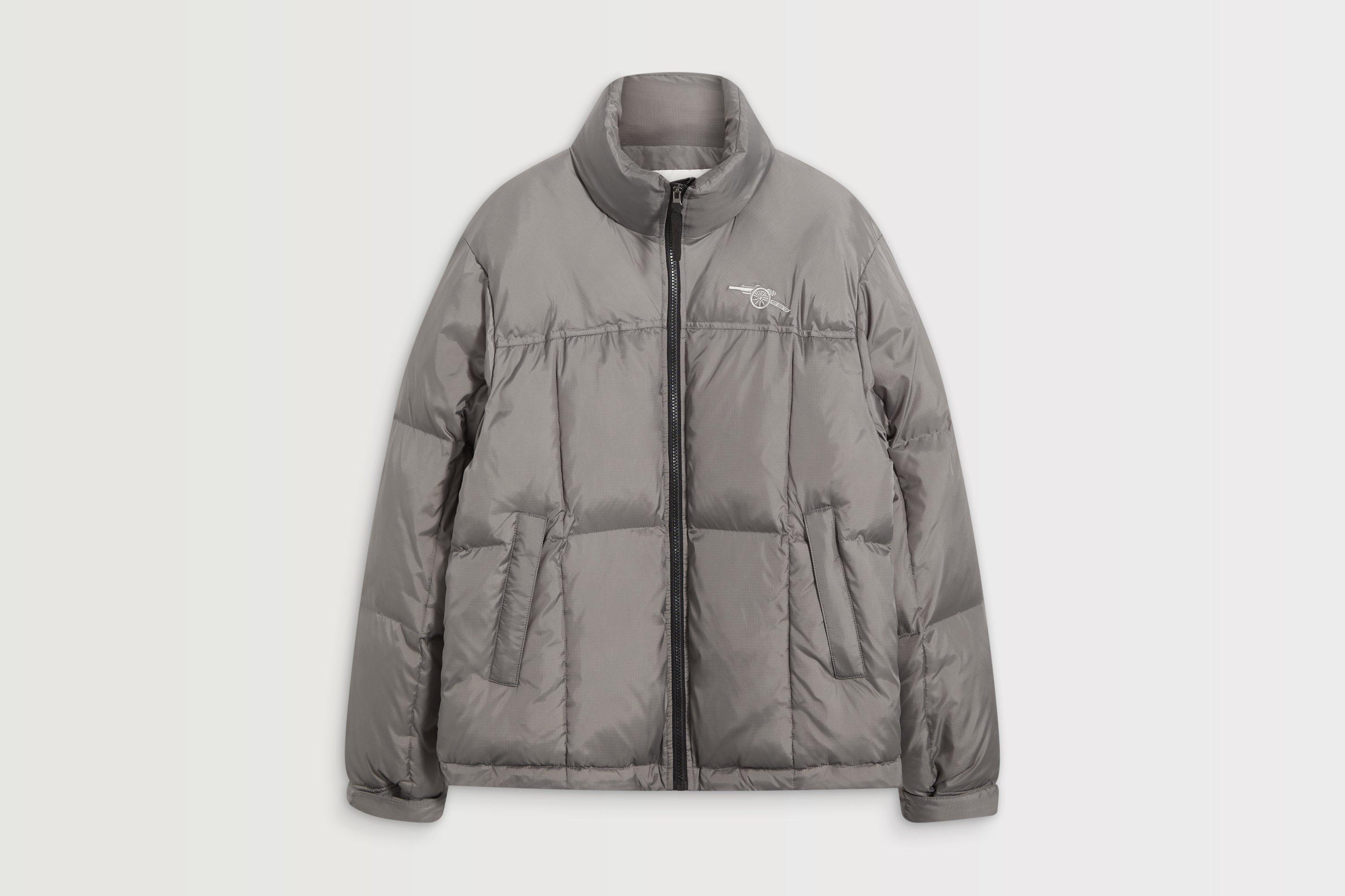 Arsenal Grey Cannon Puffer Jacket | Official Online Store
