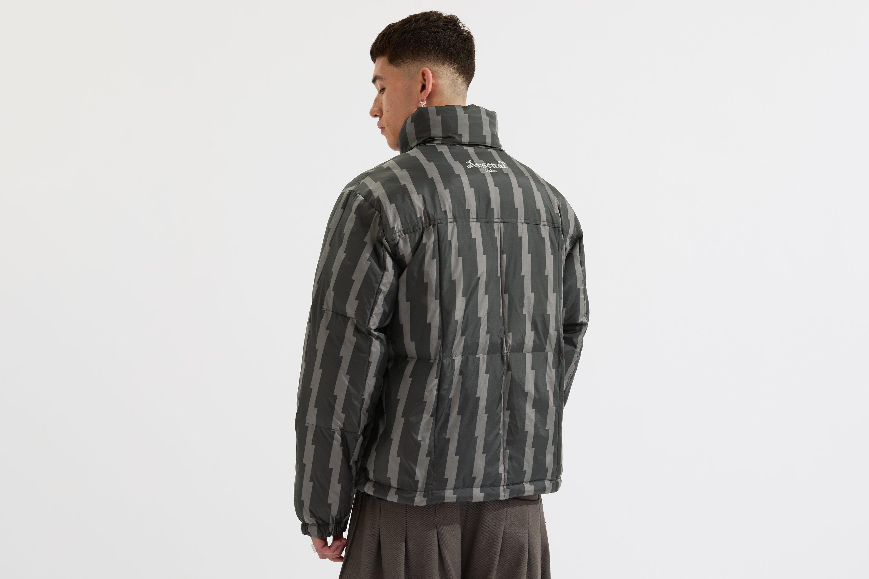 Arsenal Black Printed Cannon Puffer Jacket | Official Online Store