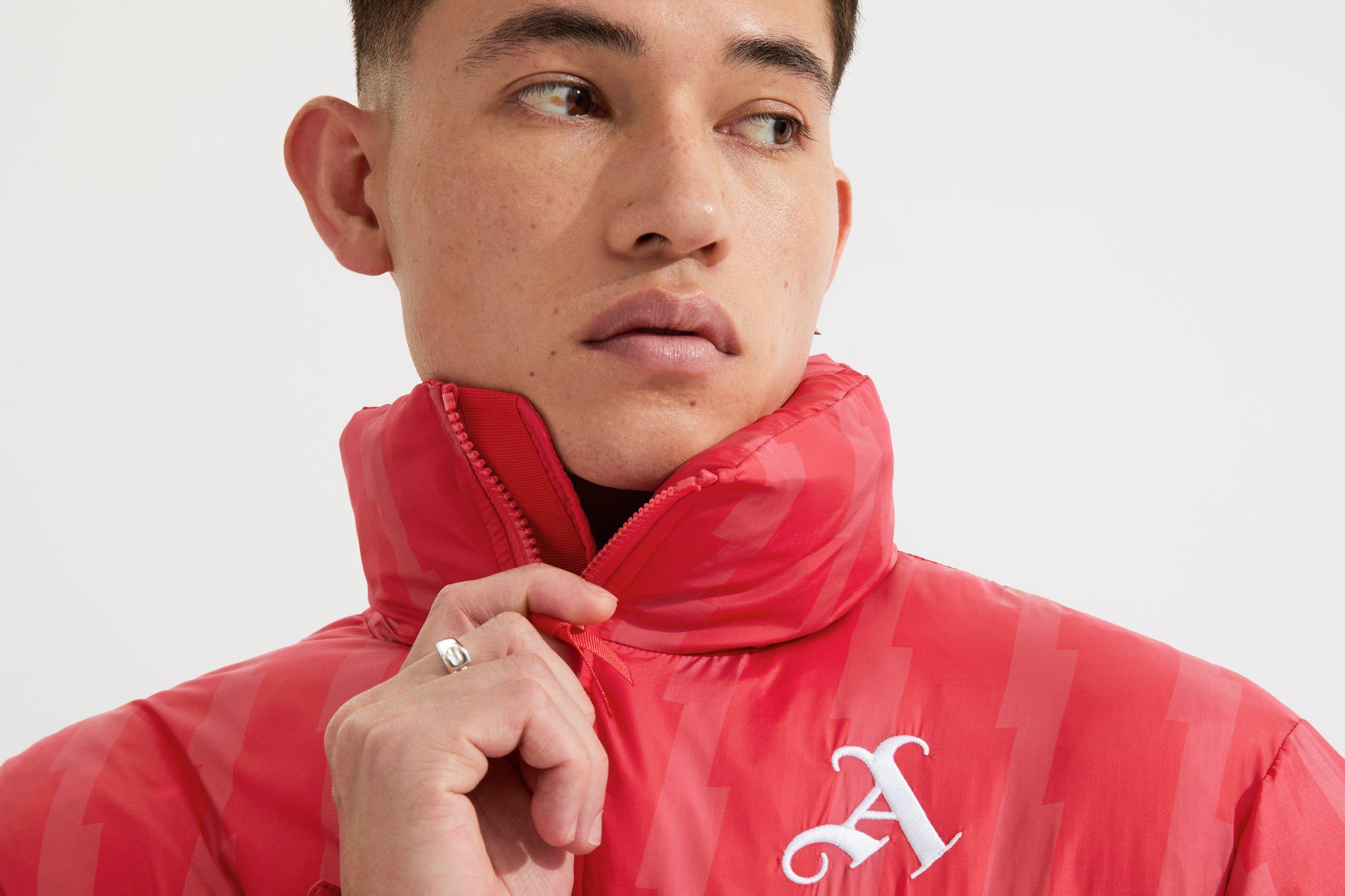 Arsenal Red Printed Cannon Puffer Jacket | Official Online Store