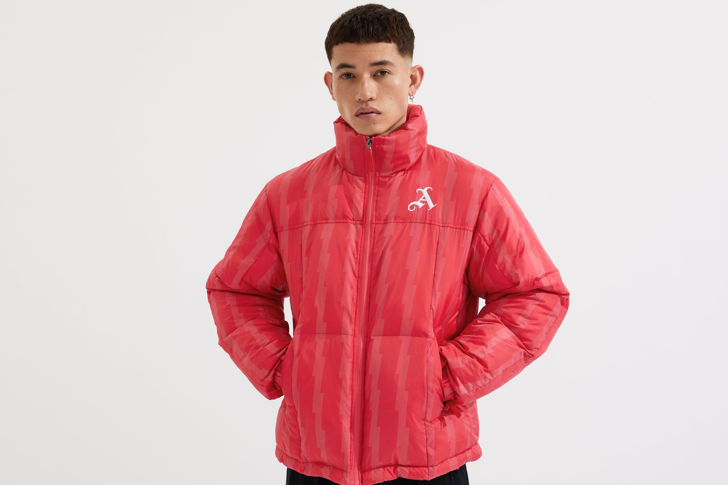 Arsenal Red Printed Cannon Puffer Jacket | Official Online Store