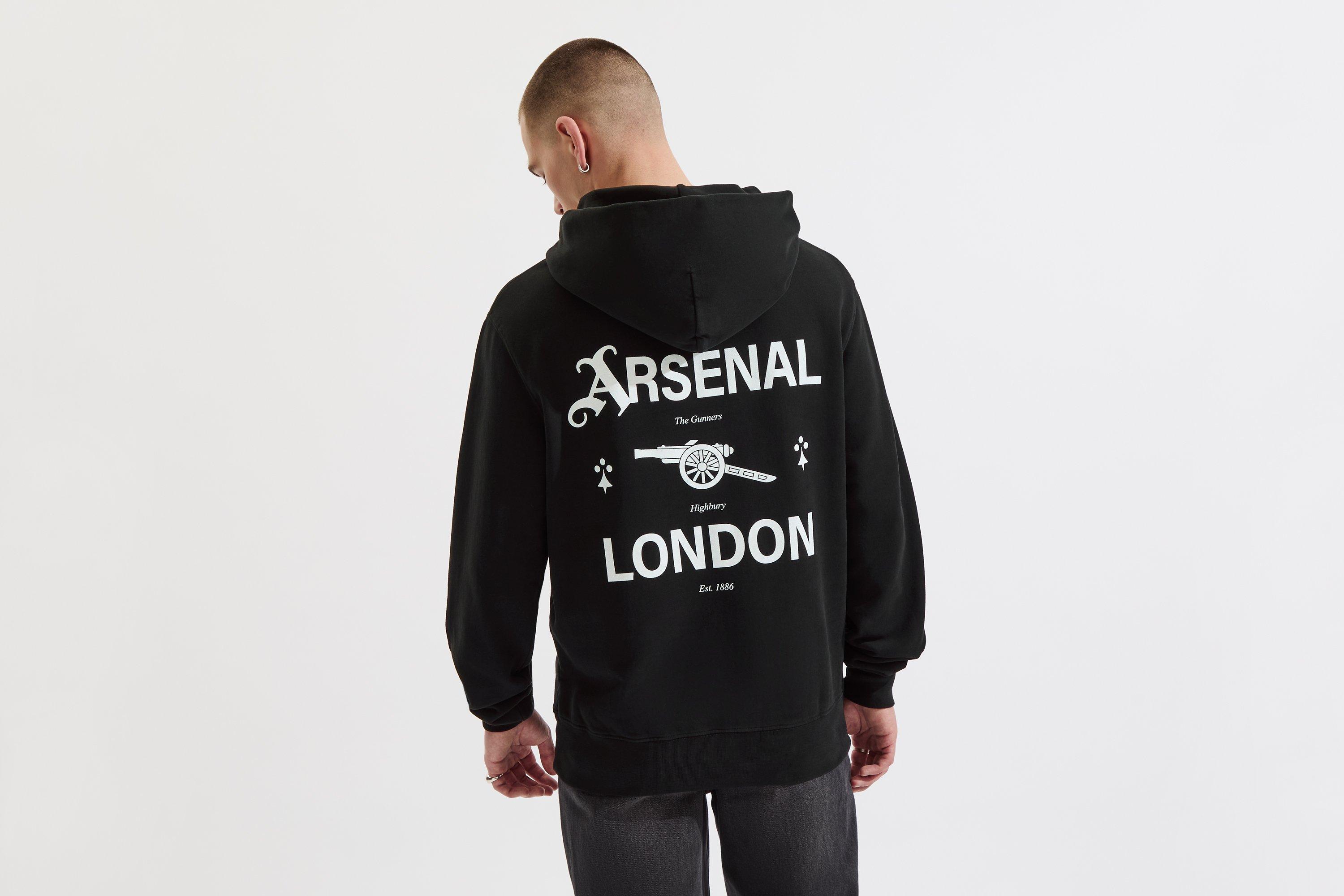 Arsenal 1886 Black Graphic Hoodie | Official Online Store