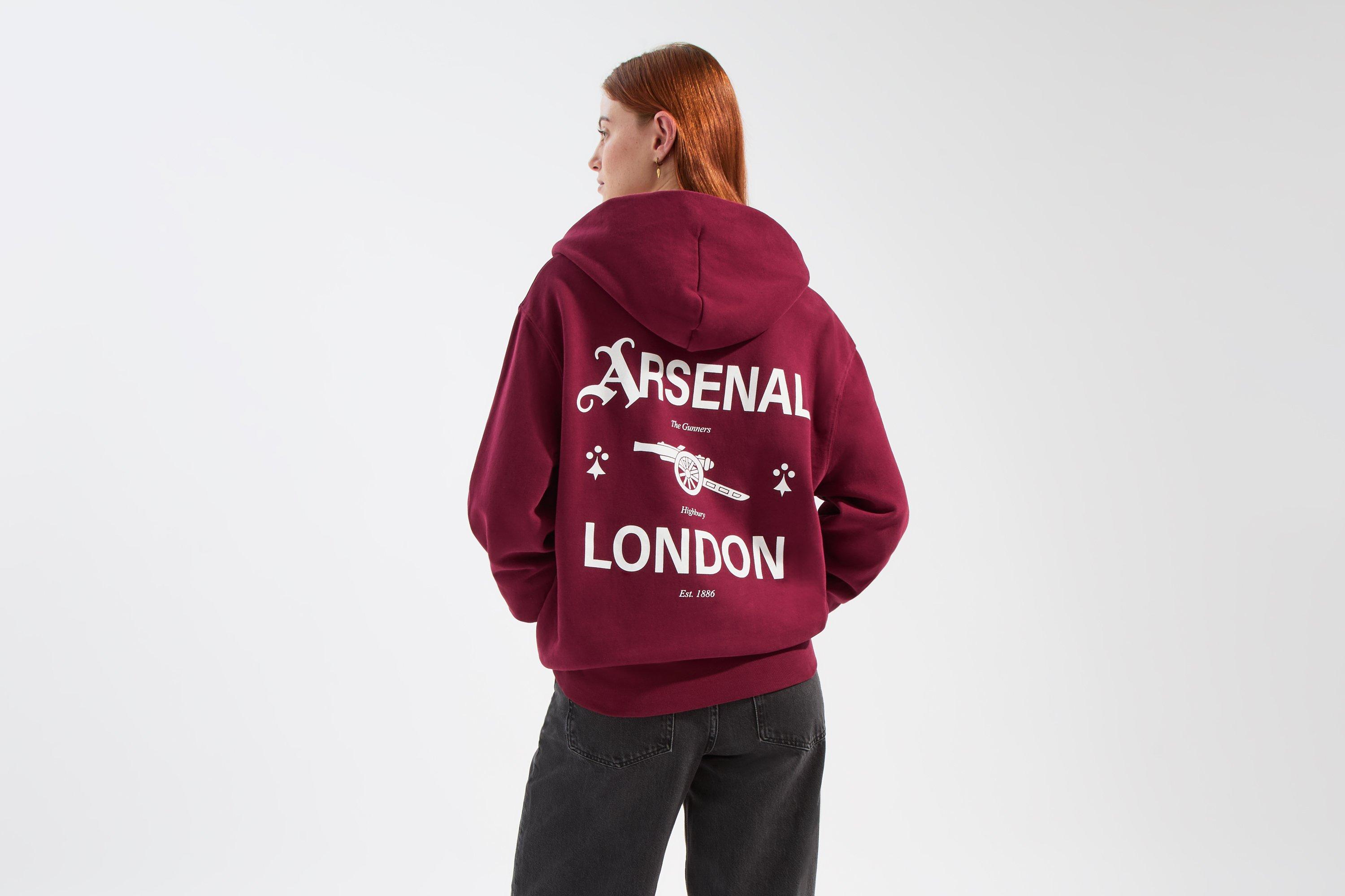 Arsenal 1886 Burgundy Graphic Hoodie | Official Online Store