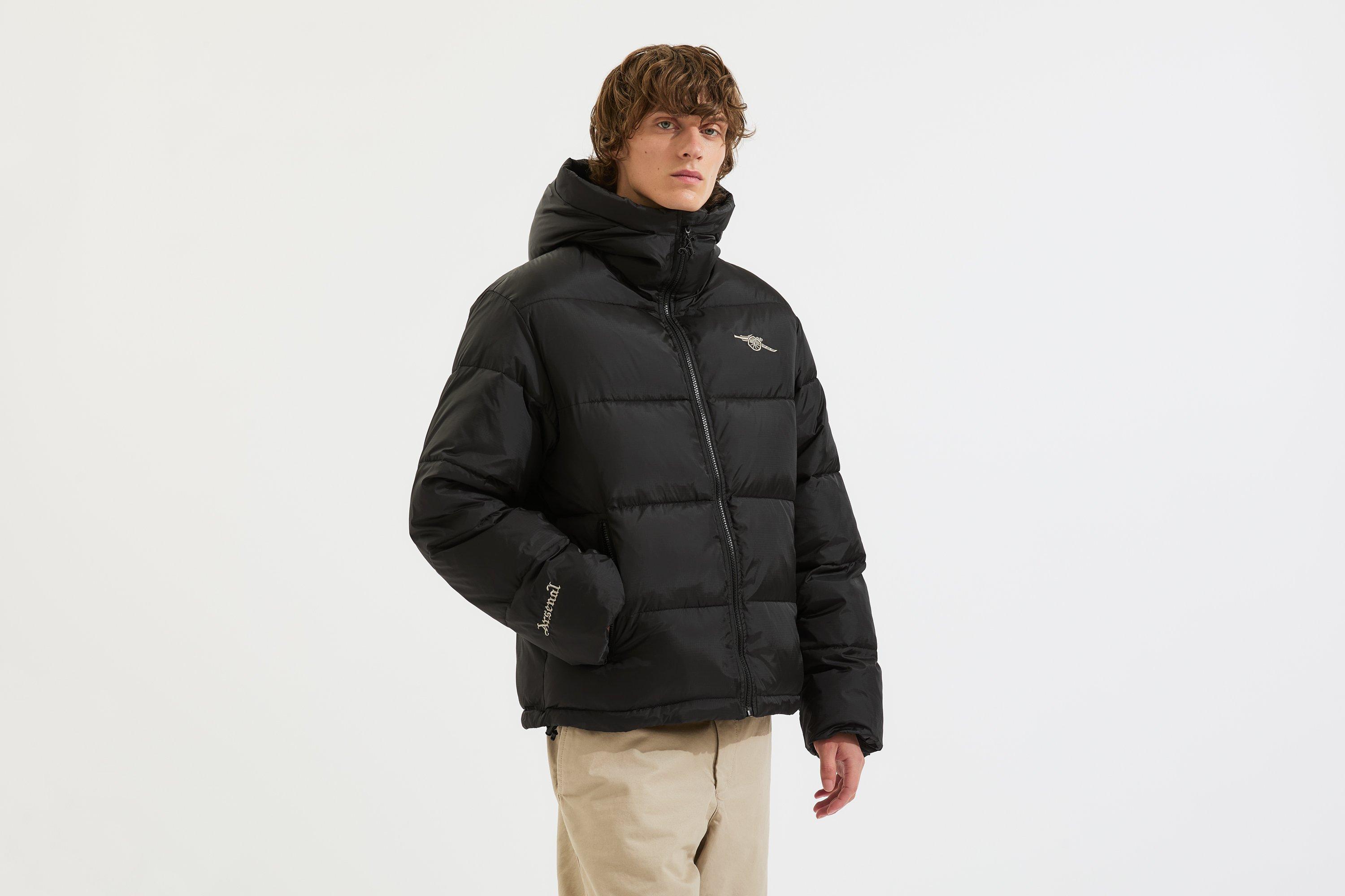 最終値下げ　日本未発売 Arsenal Puffer Jack アーセナル Arsenal Essentials Unisex Black Cannon Hooded Puffer Jacket
