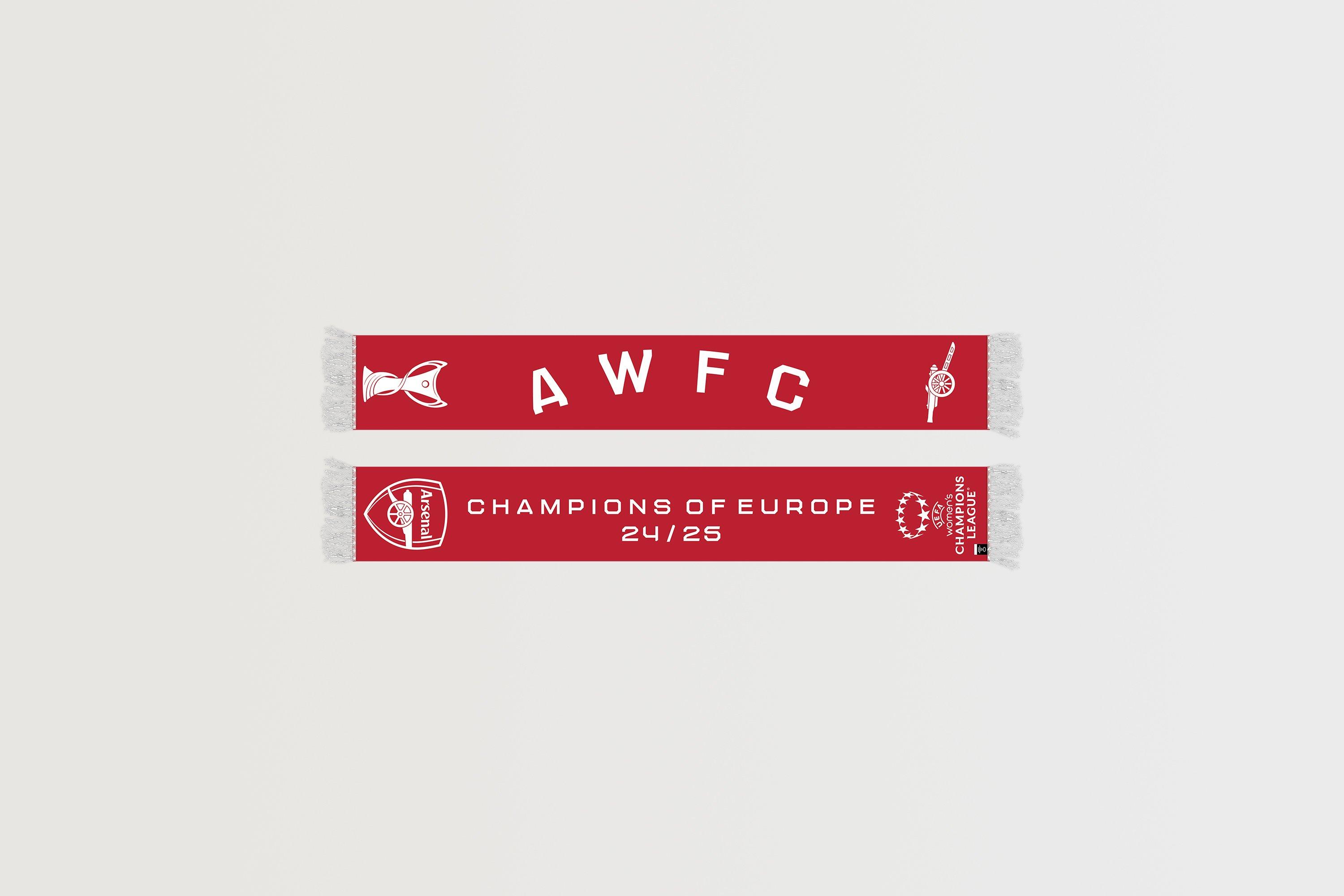 Arsenal WCL Winners Scarf | Official Online Store
