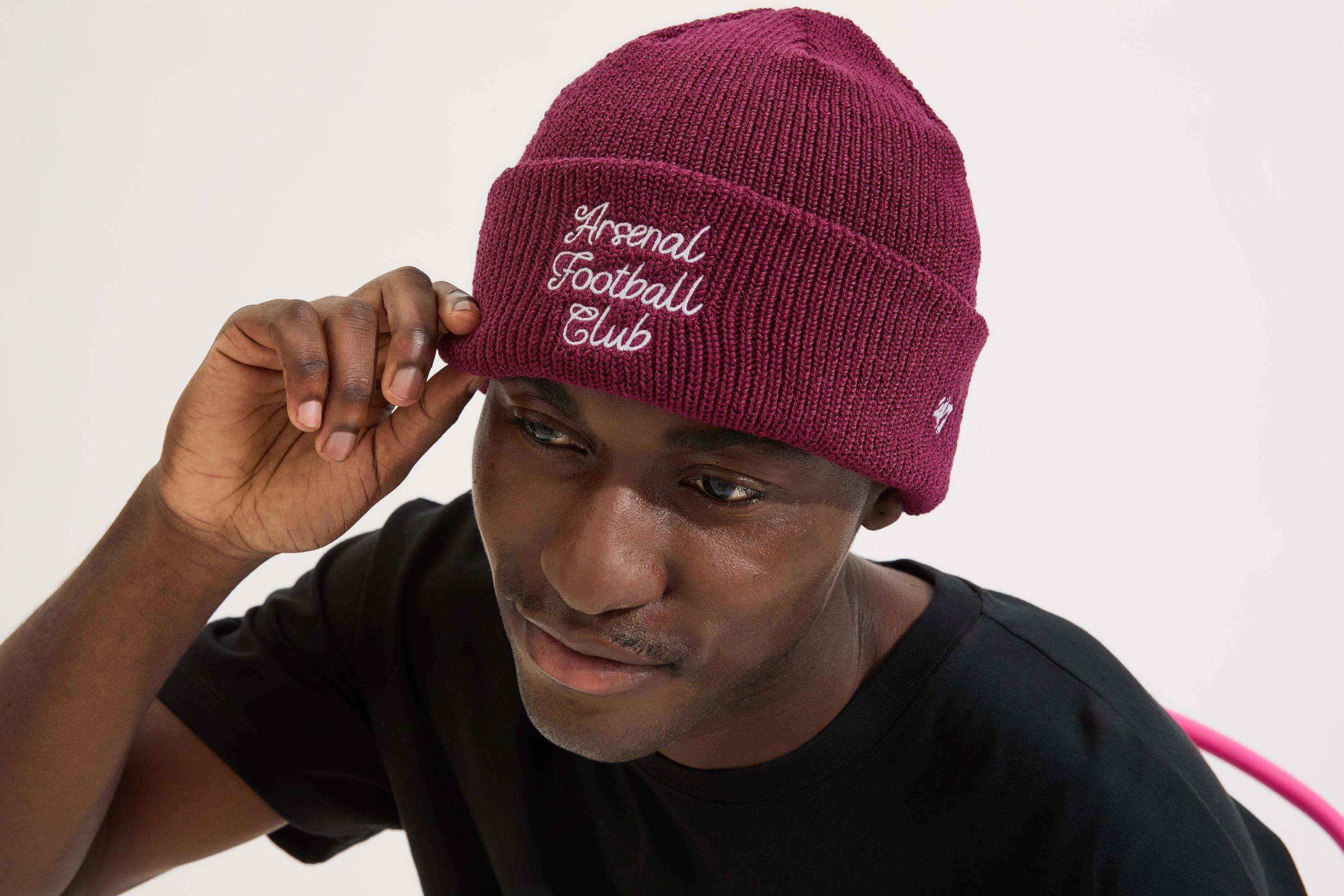 Arsenal 47 Burgundy Script Beanie | Winter Shop | Arsenal Direct