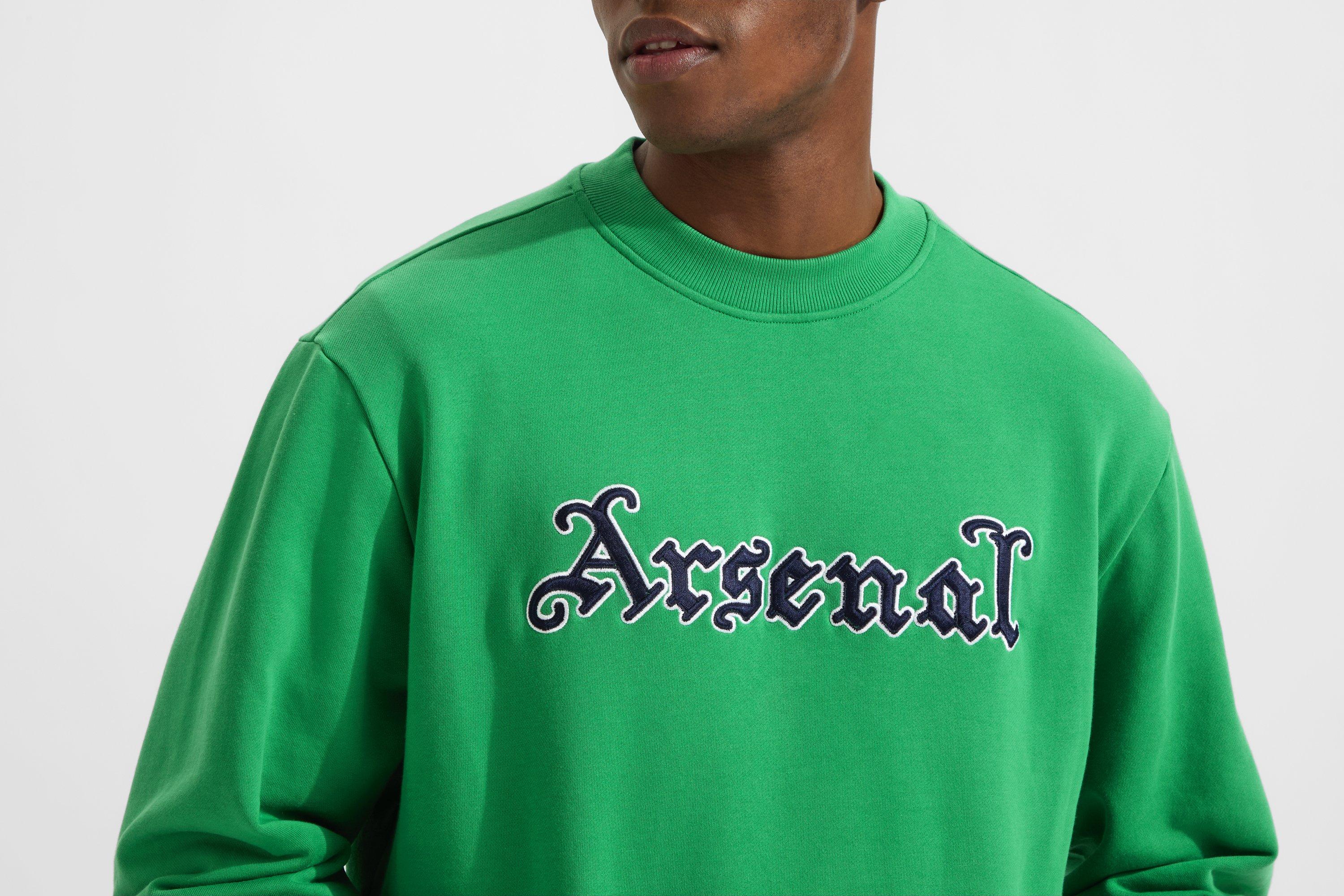 Arsenal Classics Gothic Green Crew Sweatshirt | Official Online Store
