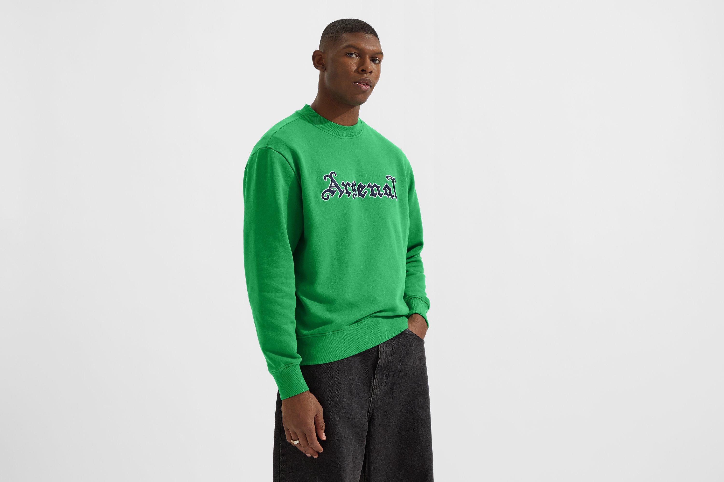 Arsenal Classics Gothic Green Crew Sweatshirt | Official Online Store