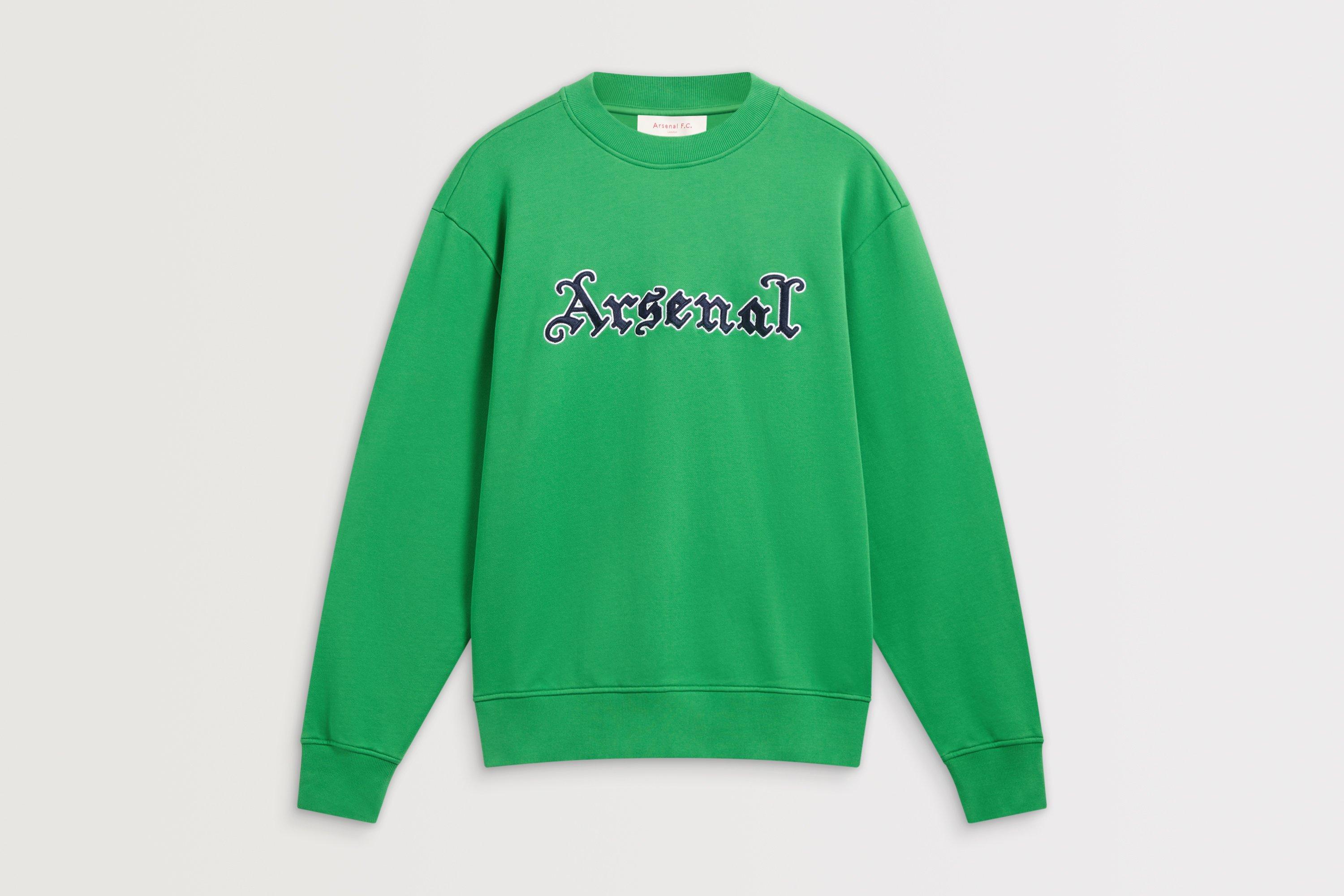 Arsenal Classics Gothic Green Crew Sweatshirt | Official Online Store