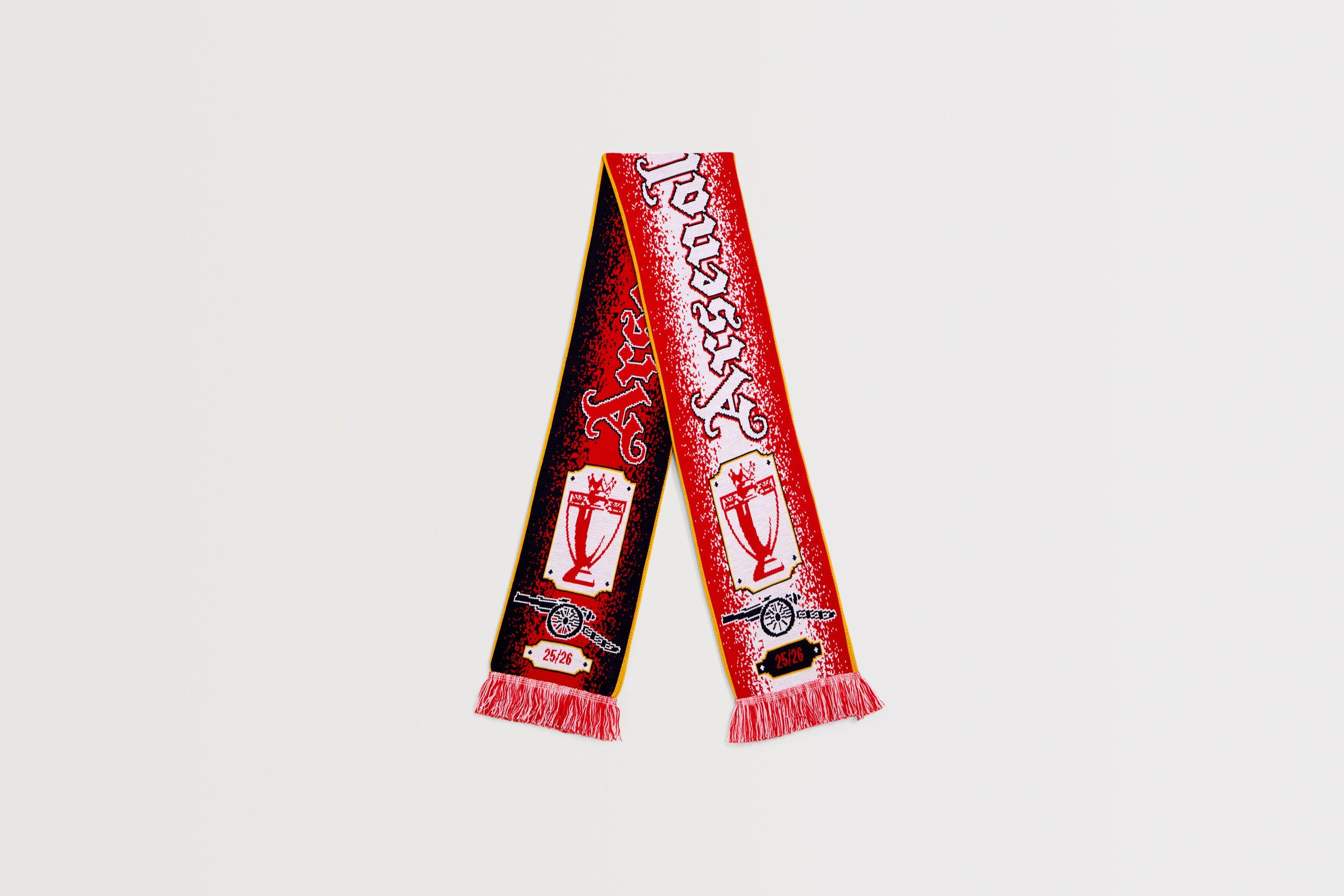 Arsenal Champions 25/26 Gothic Trophy Scarf | Official Online Store