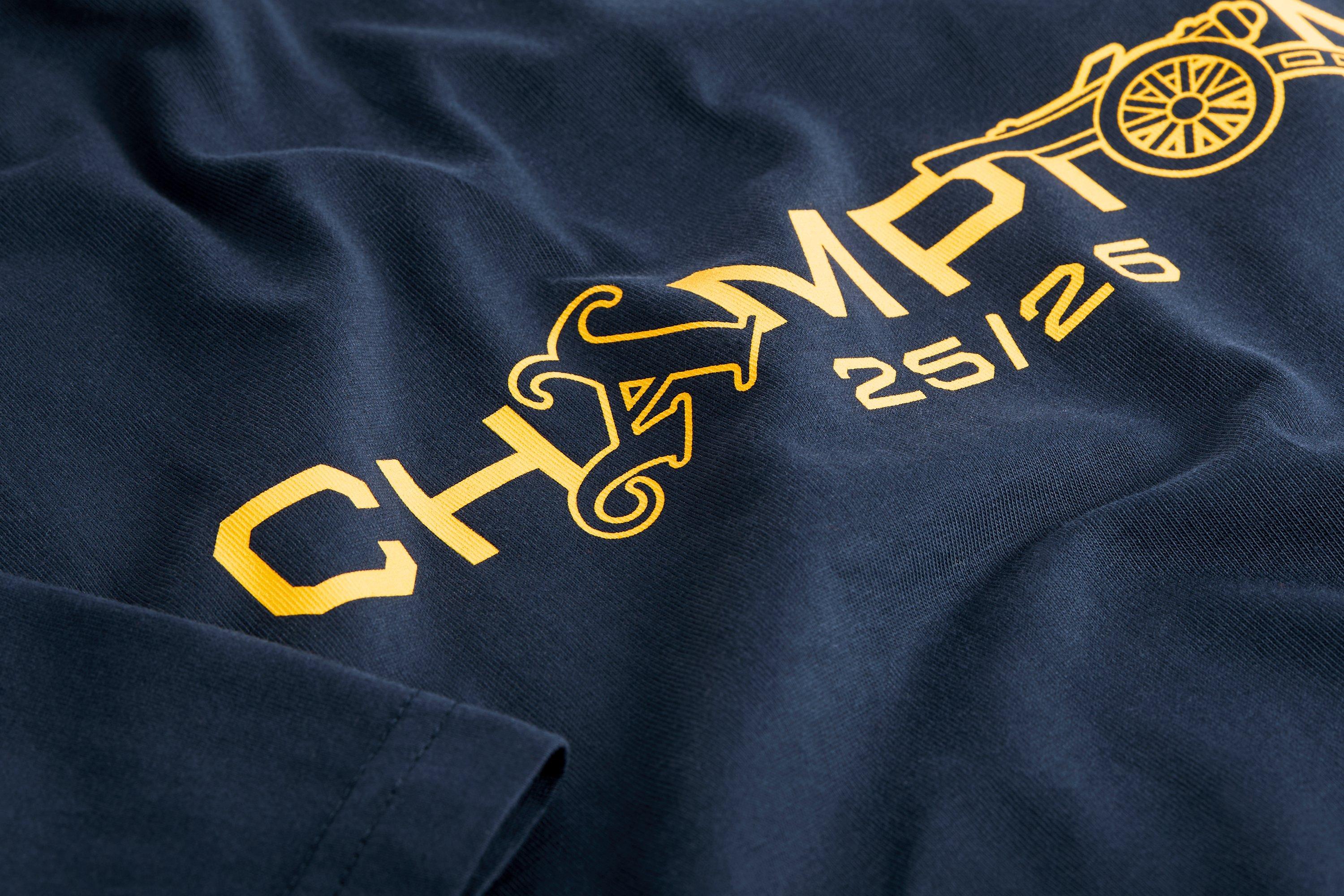 Arsenal Champions Squad 25/26 Navy Crew T-Shirt | Official Online