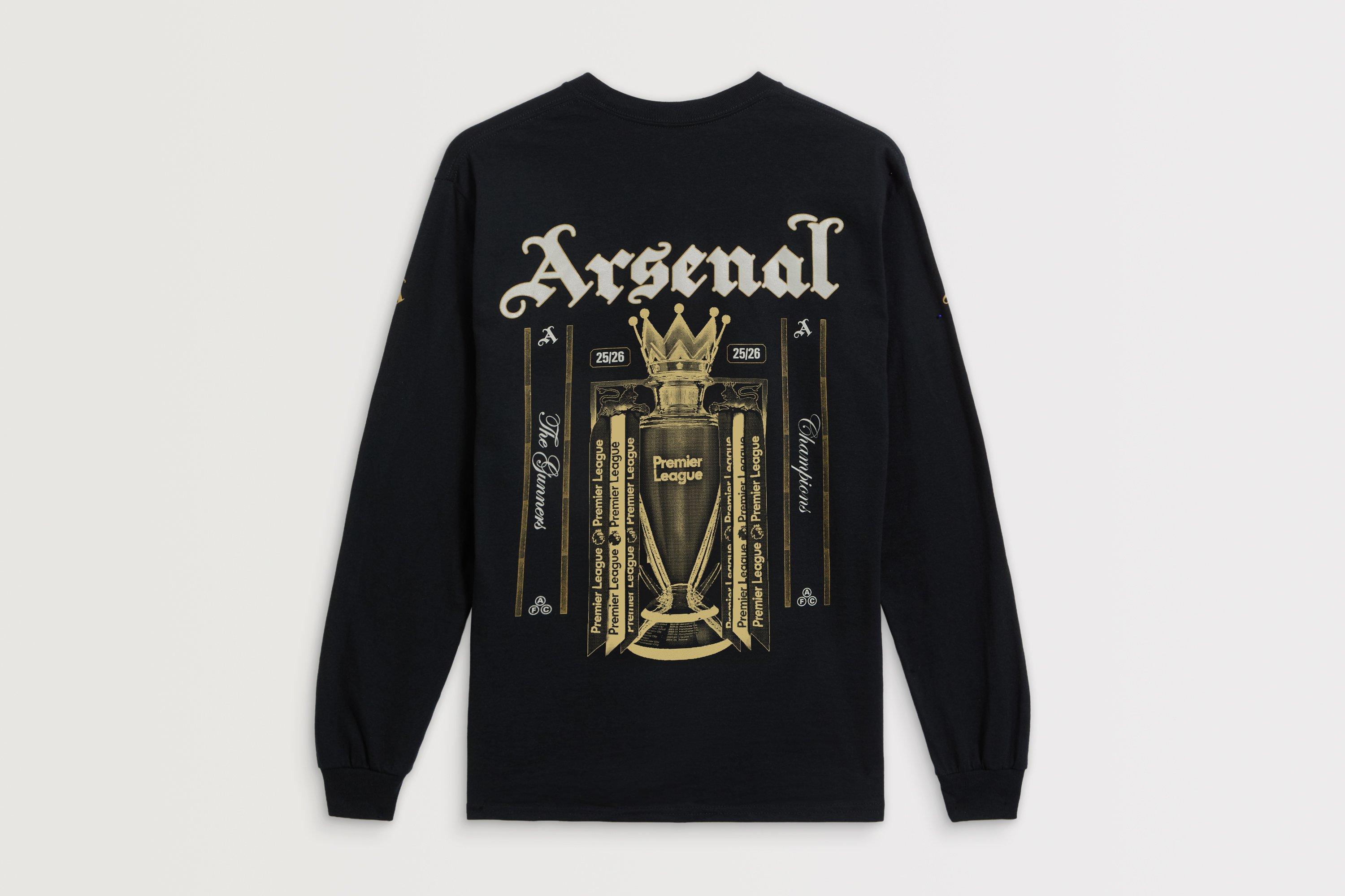 Arsenal Champions Trophy 25/26 Black Long Sleeved T-Shirt