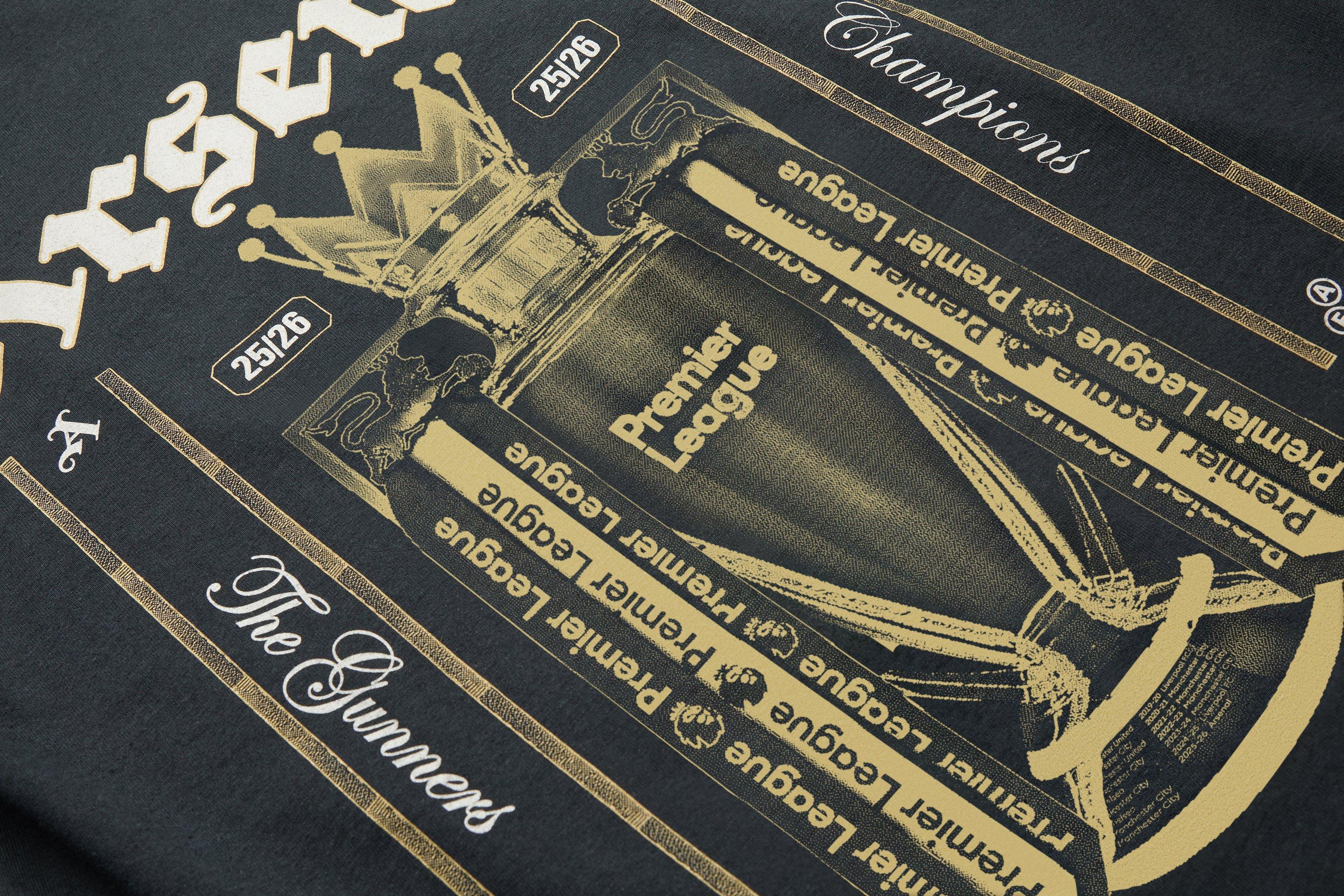 Arsenal Champions Trophy 25/26 Black Long Sleeved T-Shirt