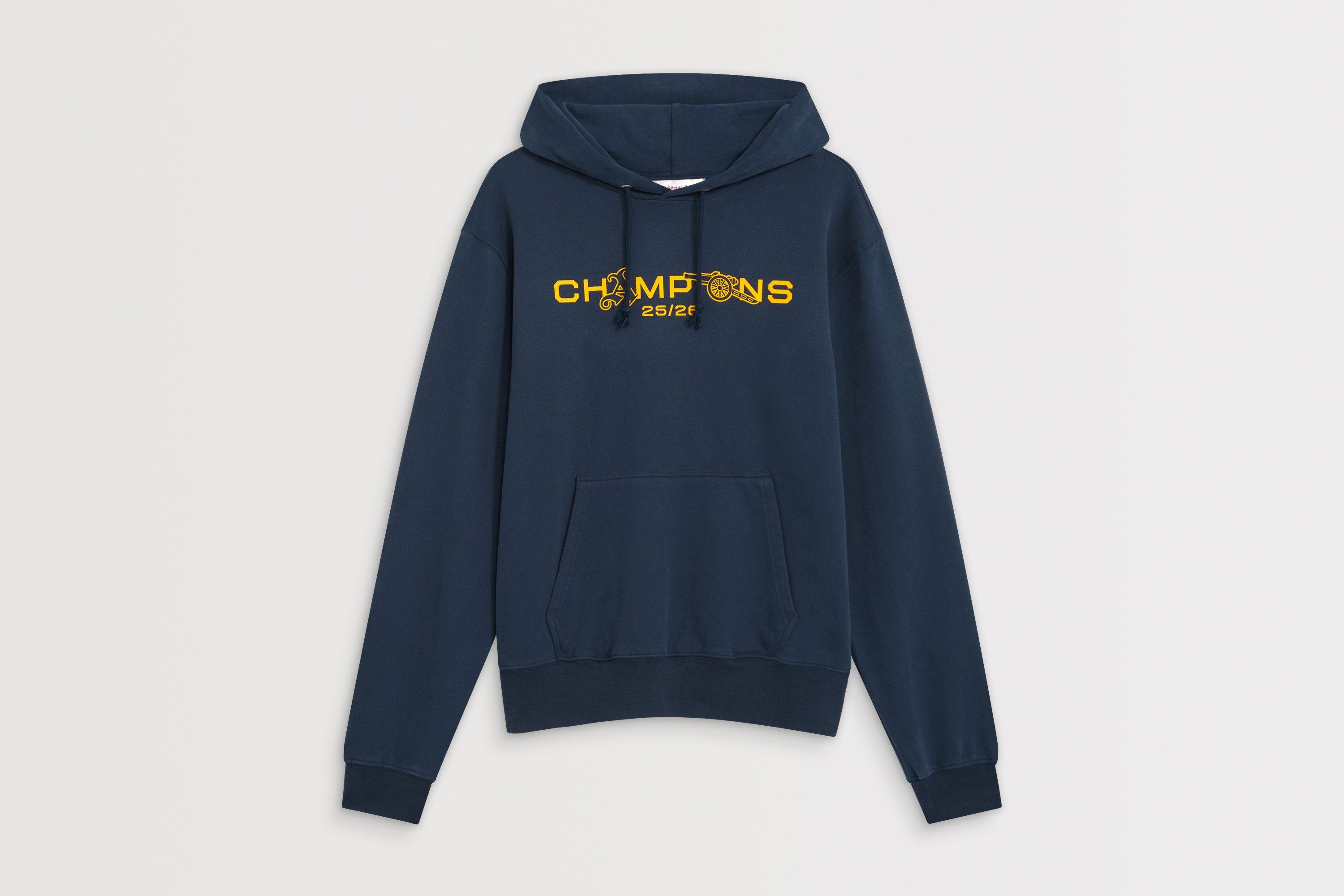 Arsenal Champions Squad 25/26 Navy Hoodie | Official Online Store