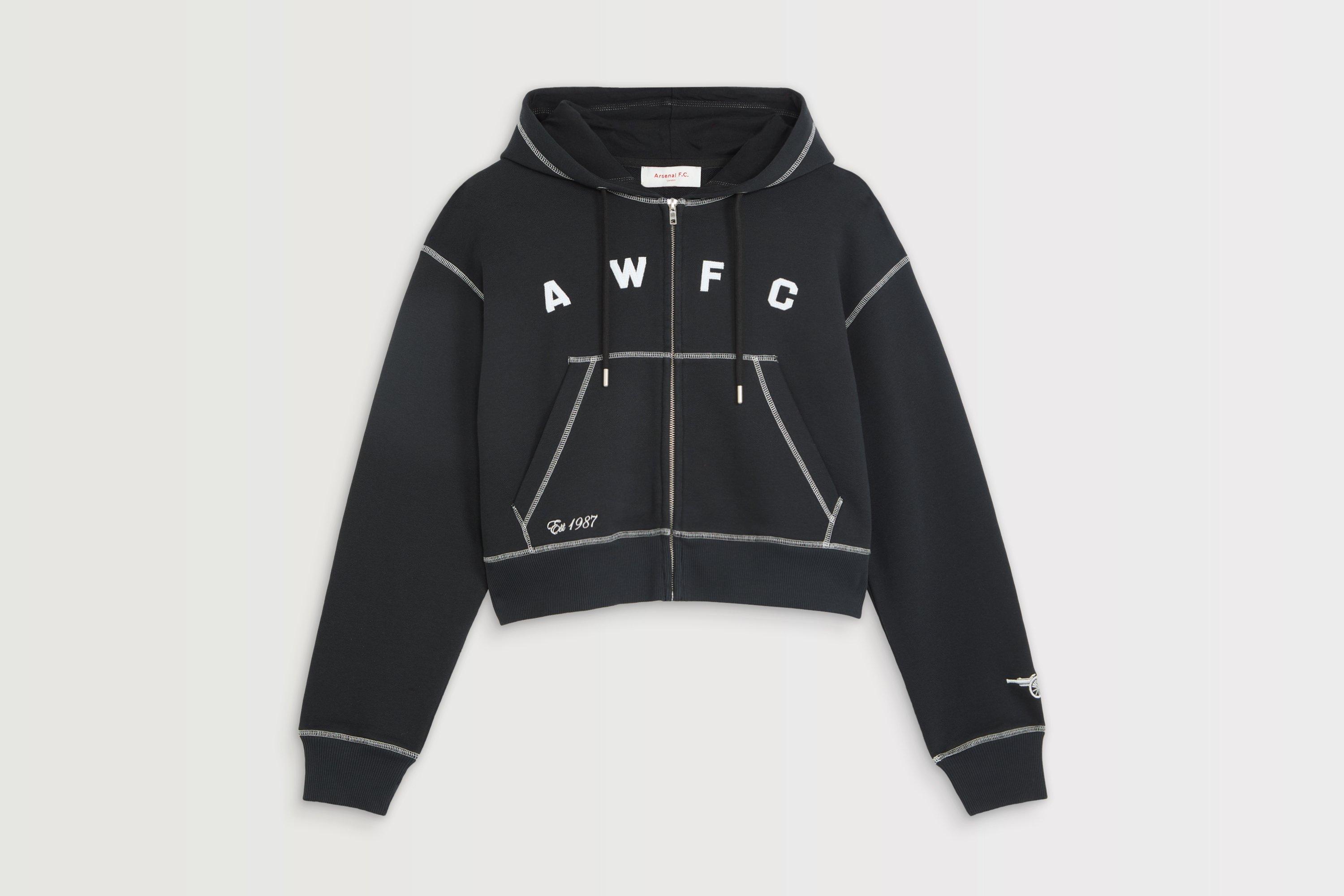 Arsenal AWFC Womens Black Zip Hoodie | Official Online Store