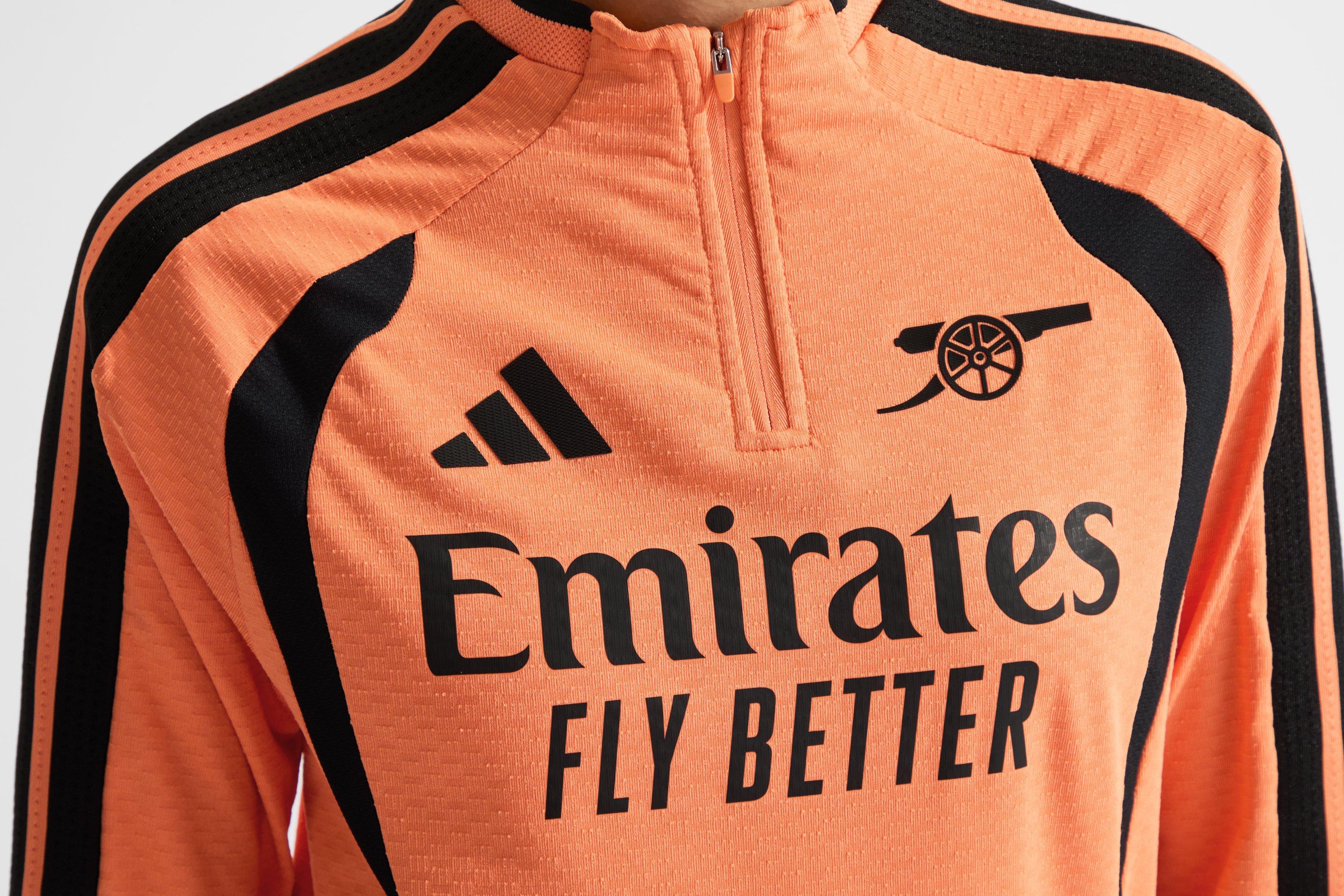 Arsenal adidas Womens 26/27 Orange 1/4 Zip Training Top | Official