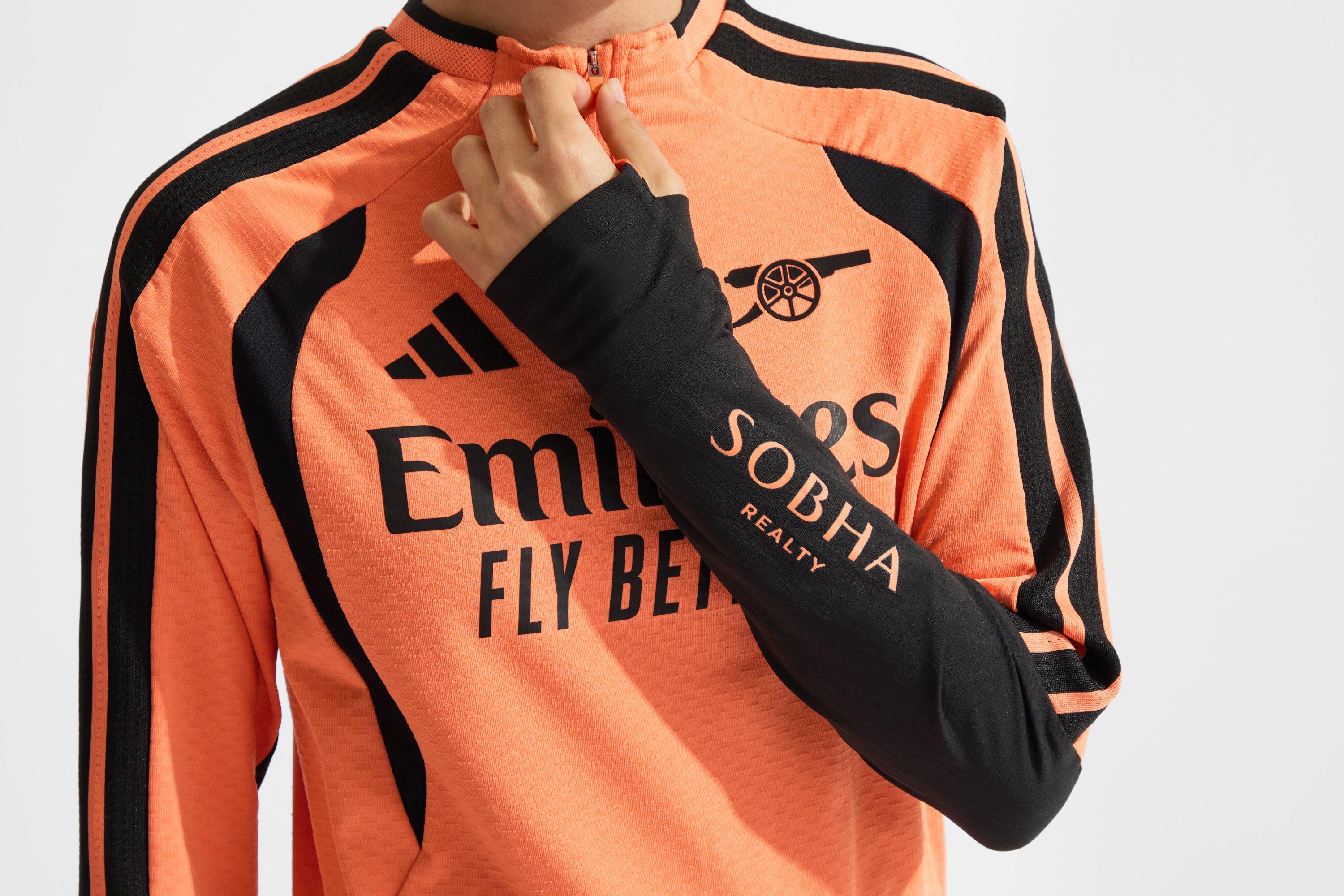 Arsenal adidas Womens 26/27 Orange 1/4 Zip Training Top | Official