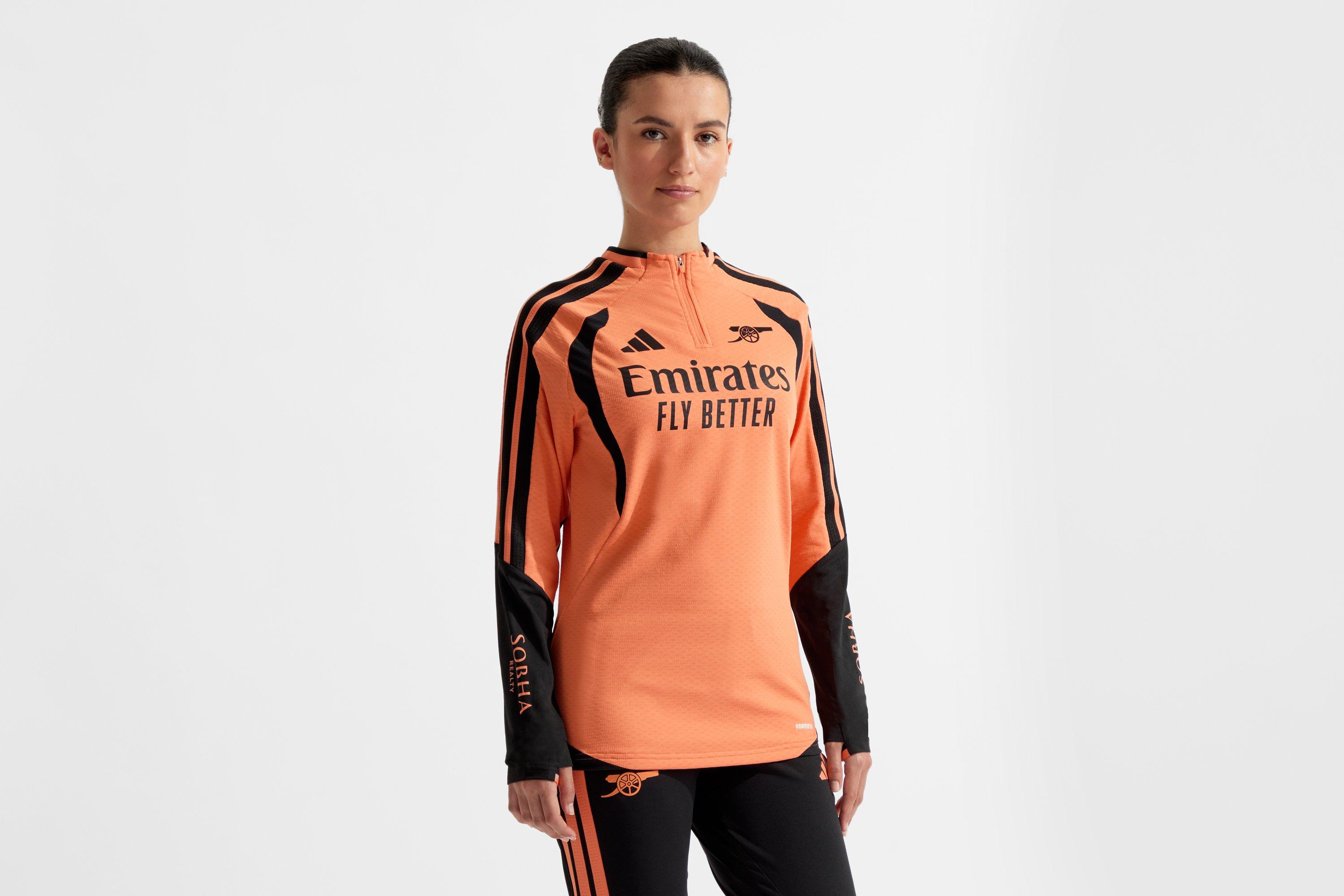 Arsenal adidas Womens 26/27 Orange 1/4 Zip Training Top | Official