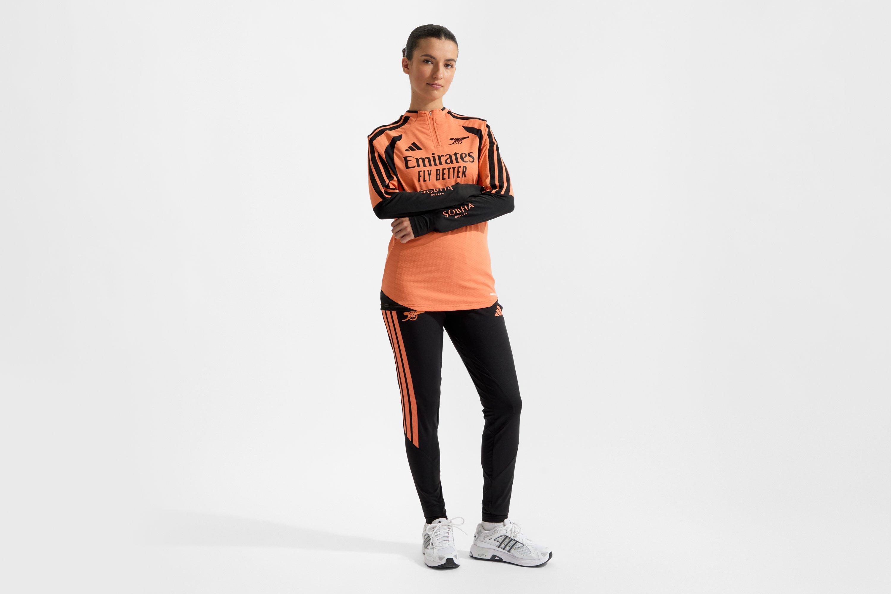 Arsenal adidas Womens 26/27 Orange 1/4 Zip Training Top | Official